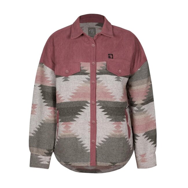 Chemise en Lainage P&F pour Femme Rose et Gris