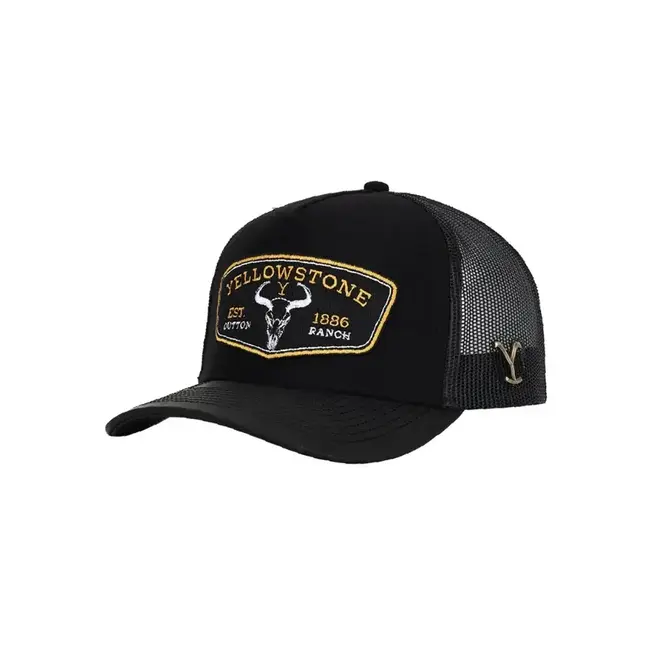 Casquette Ranch & Corral Yellowstone Black Ajustable Snapback YW37