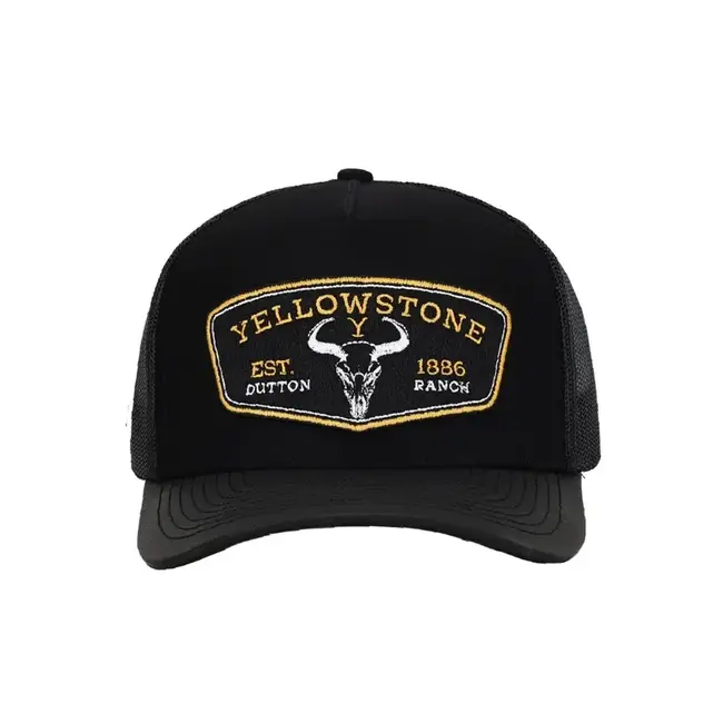 Casquette Ranch & Corral Yellowstone Black Ajustable Snapback YW37