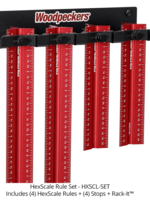 Woodpeckers Woodpeckers HexScale Rules Set of 4 with Rack-It