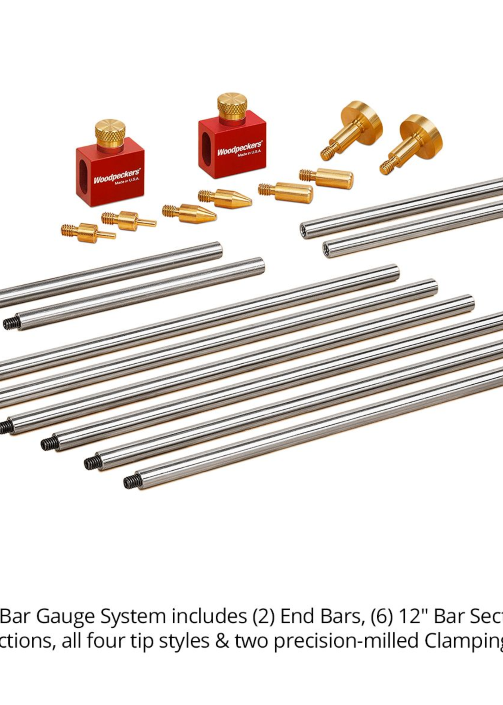 Woodpeckers Woodpeckers Deluxe Modular Bar Gauge System with Trammel Head Set