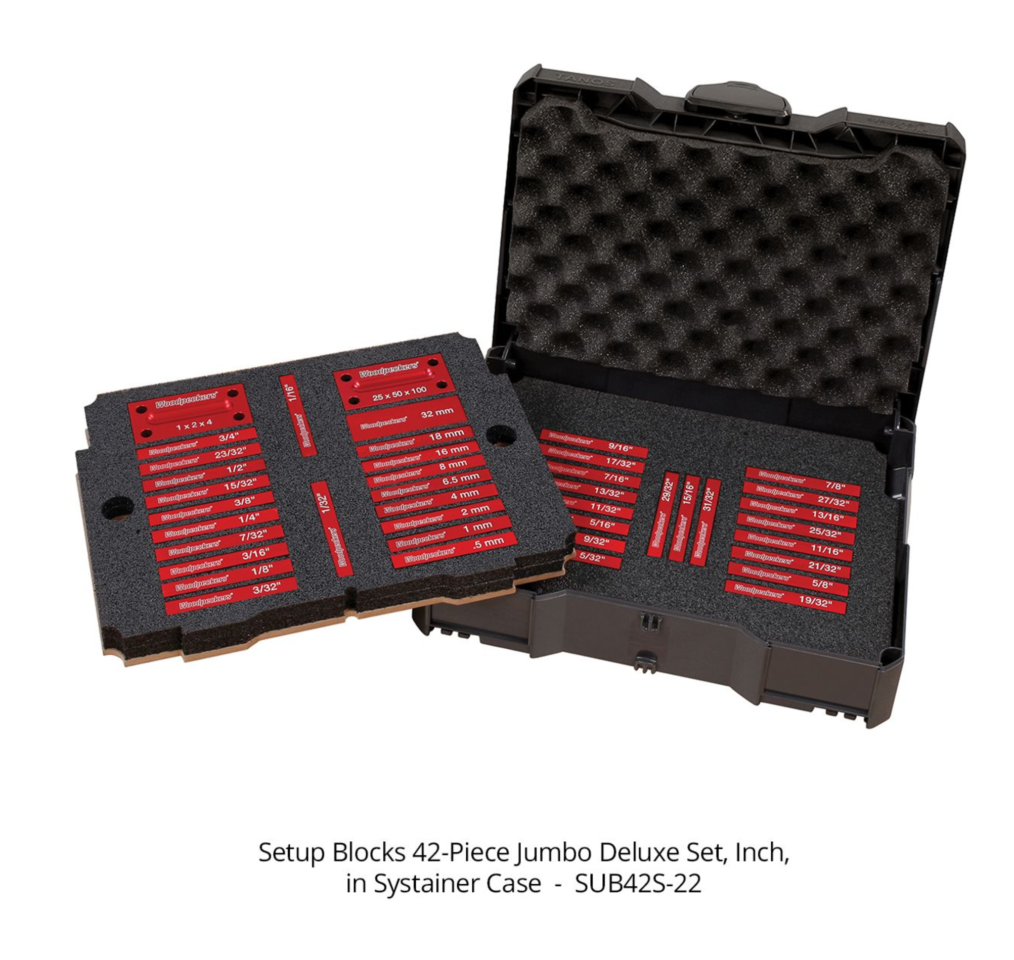 Setup Blocks 42-Piece Deluxe Set SUB42W-22 - Indivisible Hardwoods