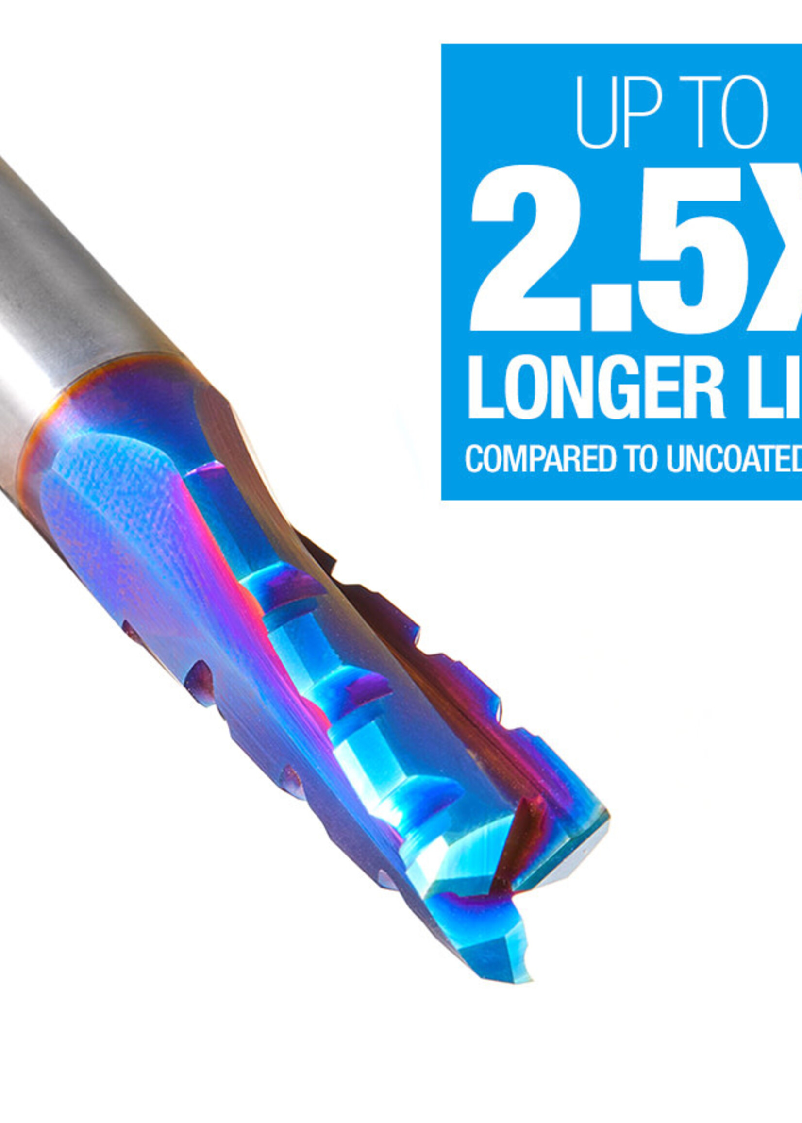 Amana Amana Spektra™ Extreme Tool Life Coated Spiral Phenolic, Resin and Composite