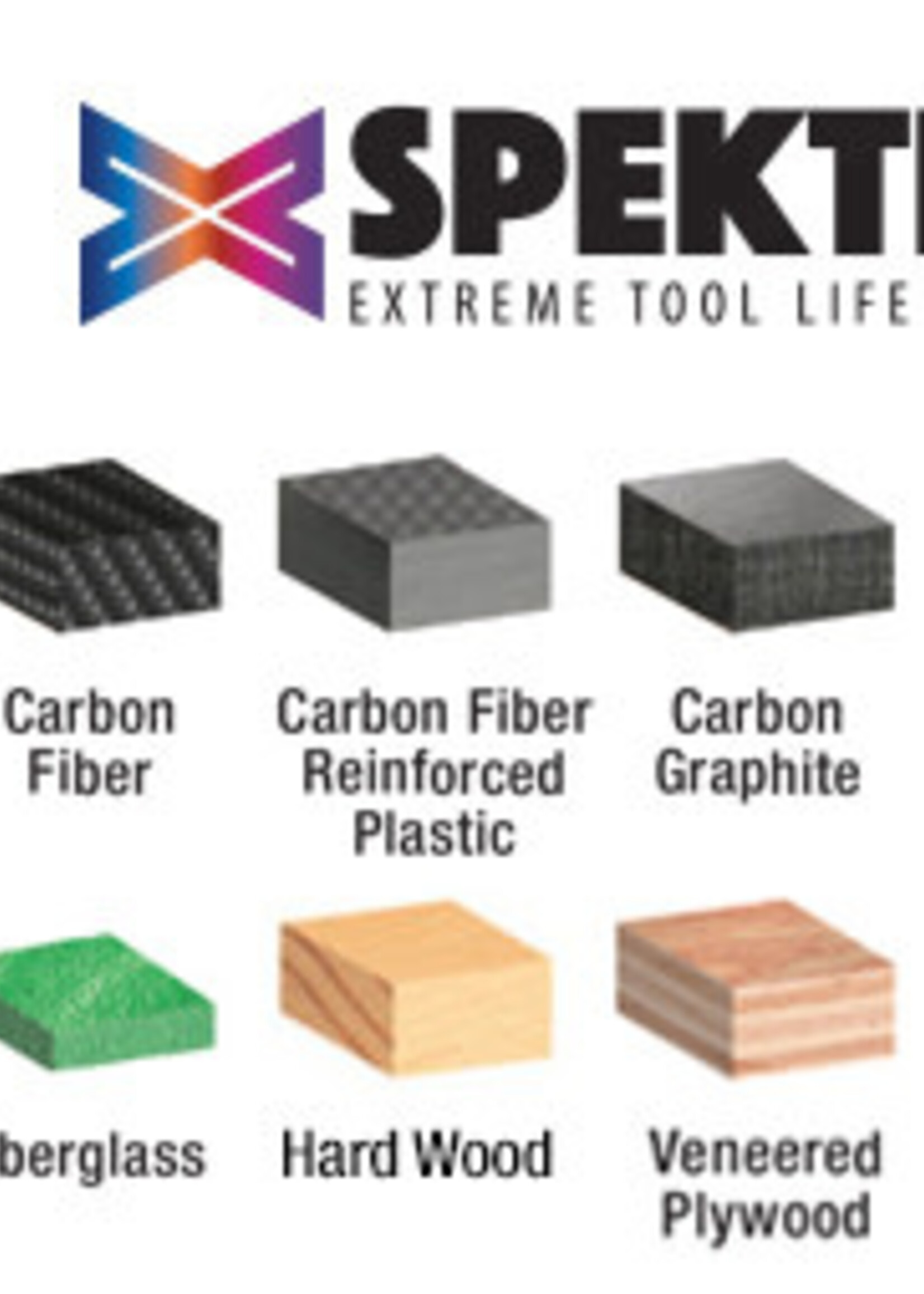 Amana Amana Spektra™ Extreme Tool Life Coated Spiral Phenolic, Resin and Composite with Chipbreaker 3/8 Dia x 1 x 3/8 Shank x 3 Inch Long Slow Helix Up-Cut Router Bit