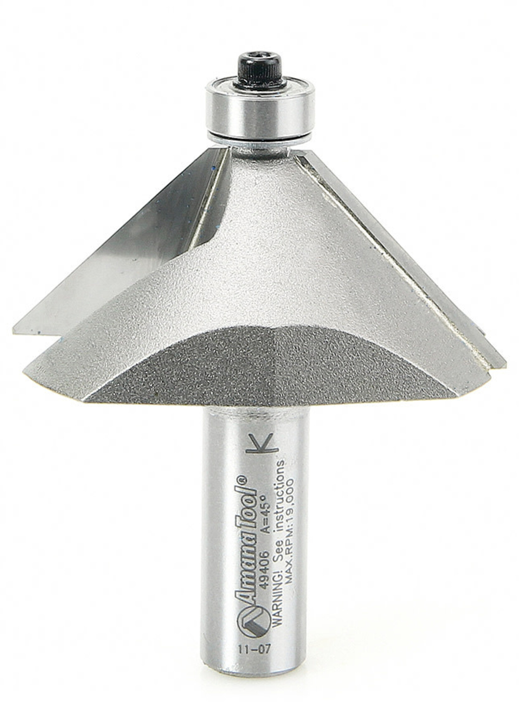 Amana Amana Carbide Tipped Chamfer 45 Deg x 2-3/8" Dia x 1" x 1/2" Shank