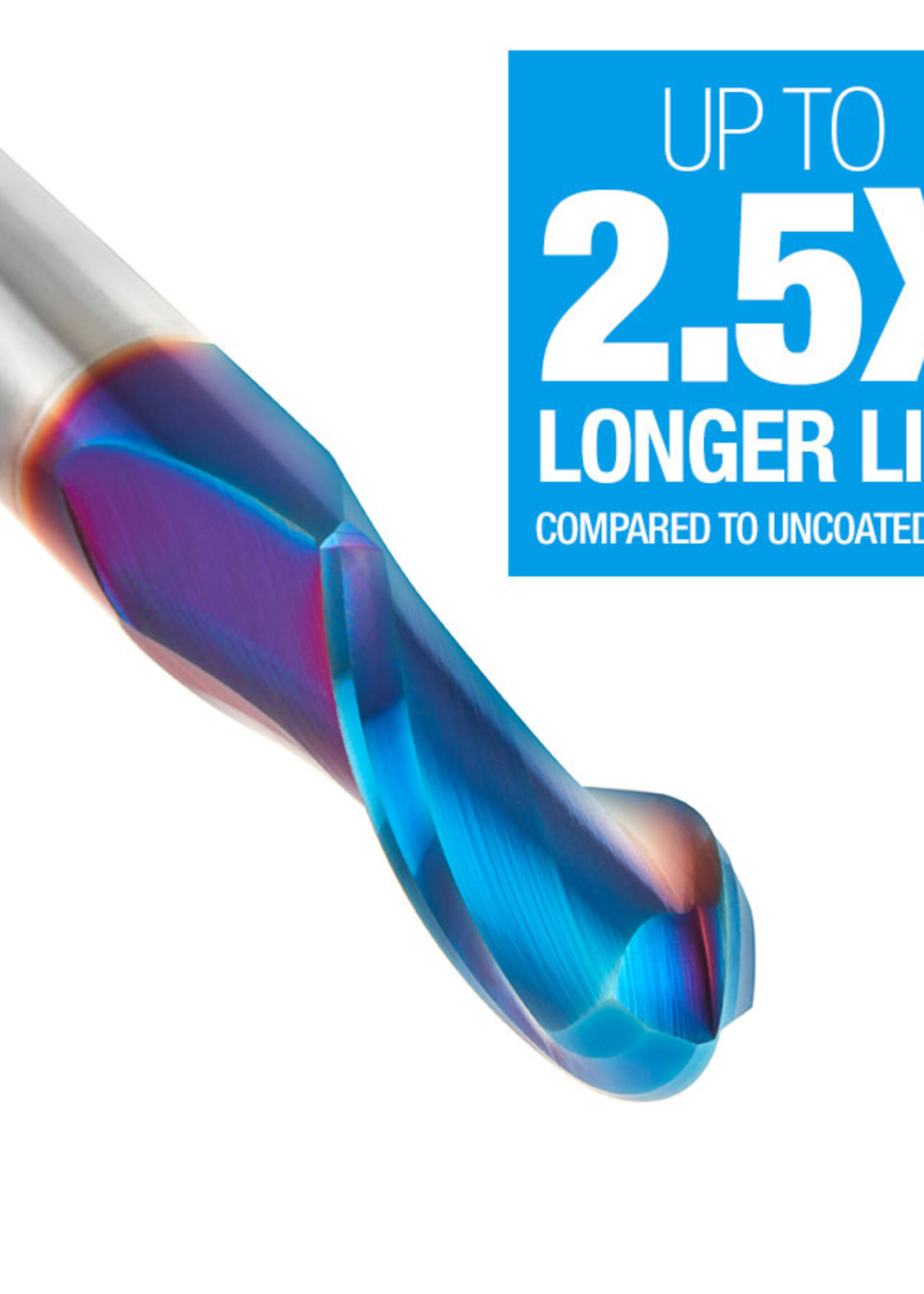 Amana Amana Spektra™ Extreme Tool Life Coated Up-Cut Ball Nose Spiral 1/2 Dia x 1-1/4 Inch x 1/2 Shank Router Bit