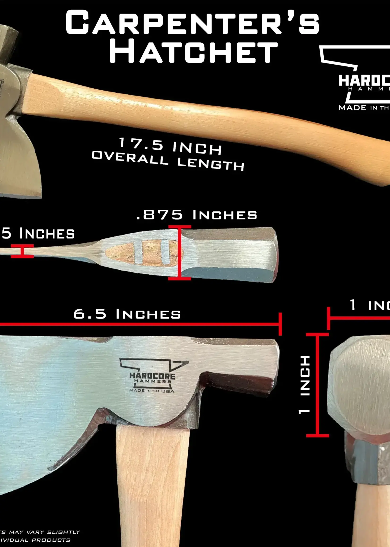 Hardcore Hammers Hardcore Hammers Carpenter's Hatchet 2.0 with Sheath