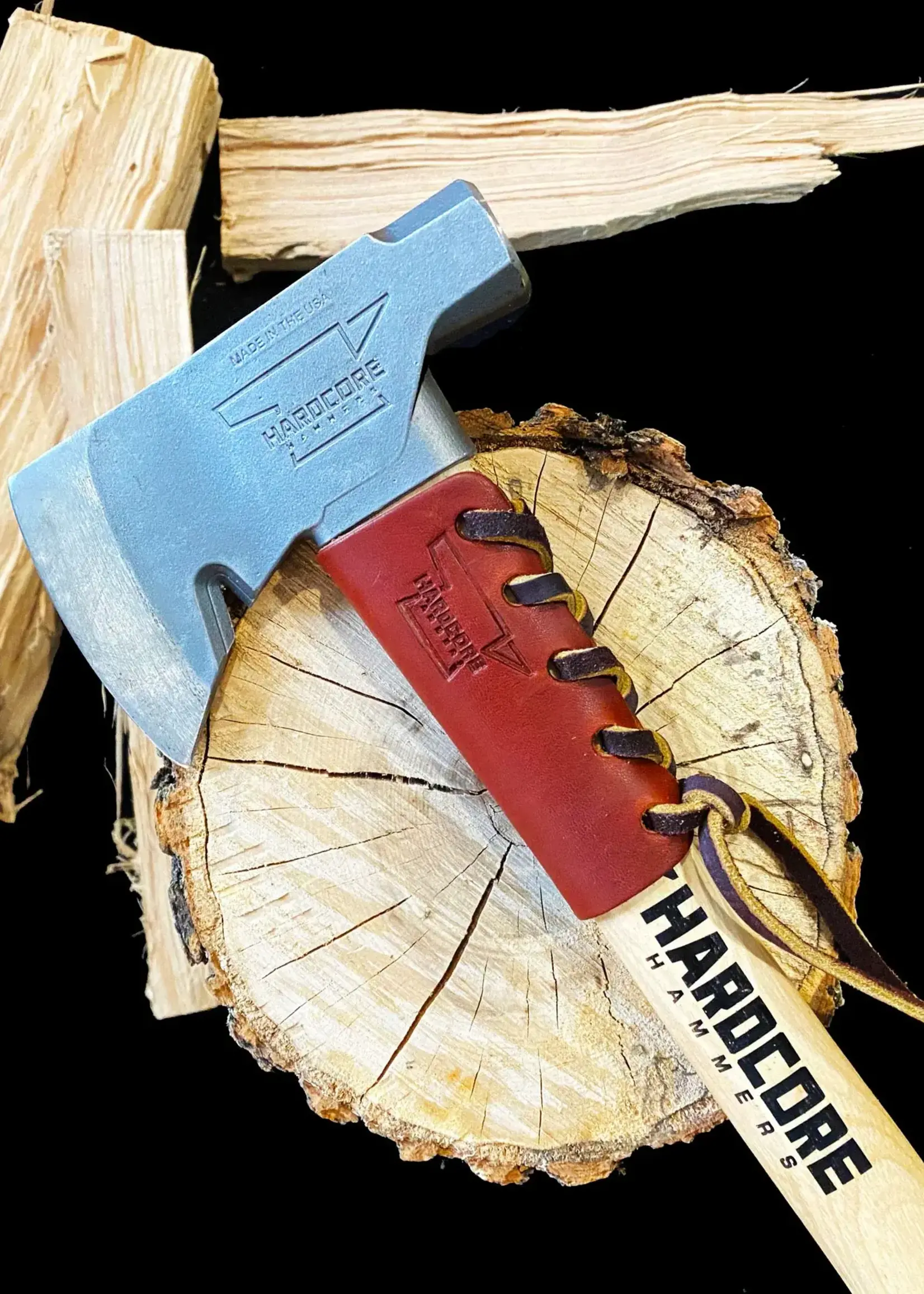 Hardcore Hammers Hardcore Hammers Hammer/Hatchet Leather Collar - Russet Brown