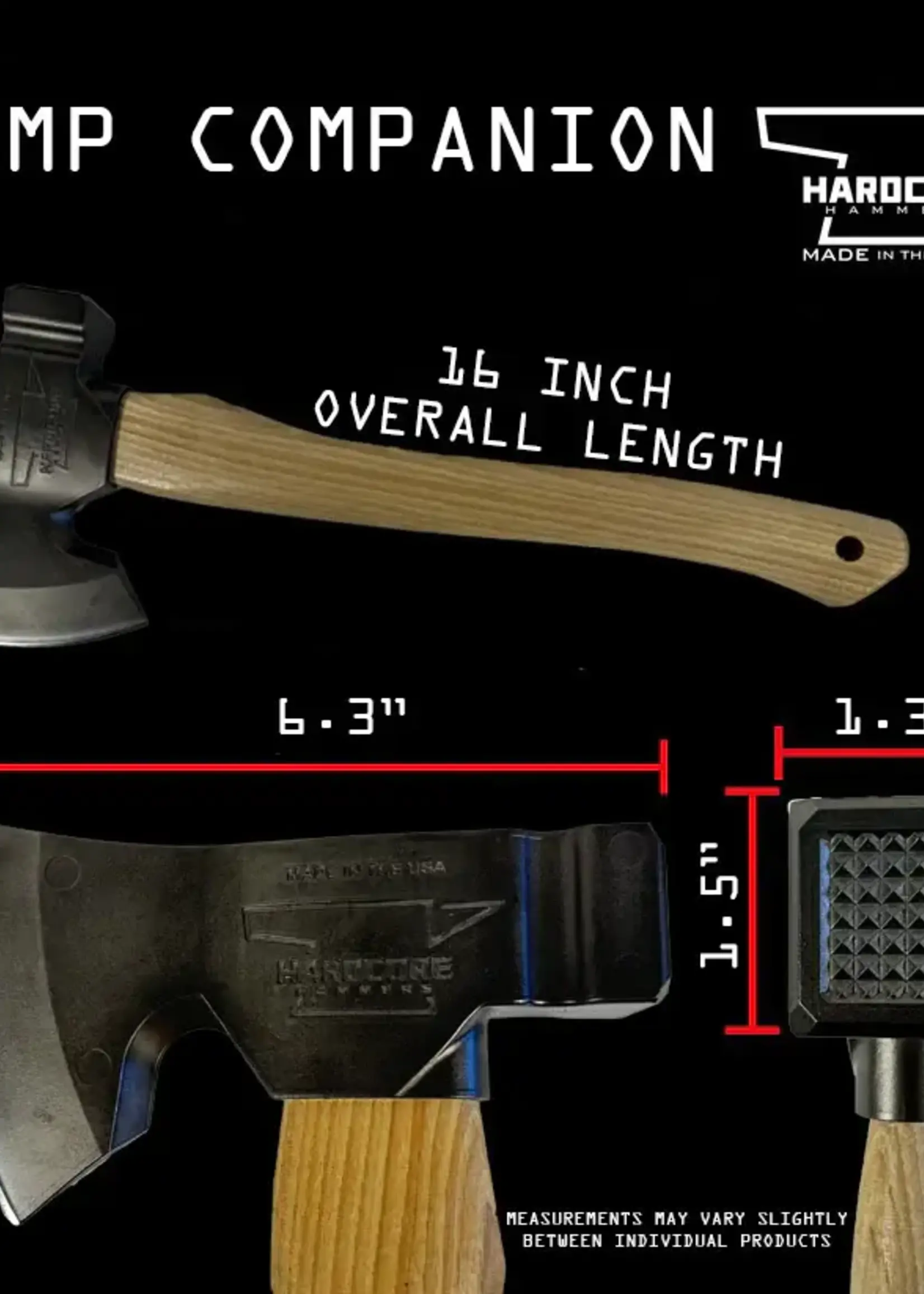 Hardcore Hammers Hardcore Hammers Camp Companion Axe - Hardcore Edition