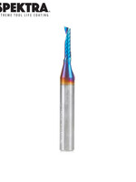 Amana Amana Spektra™ Extreme Tool Life Coated Spiral 'O' Flute, Plastic Cutting 1/8 Dia x 1/2 x 1/4 Shank Up-Cut Design Router Bit