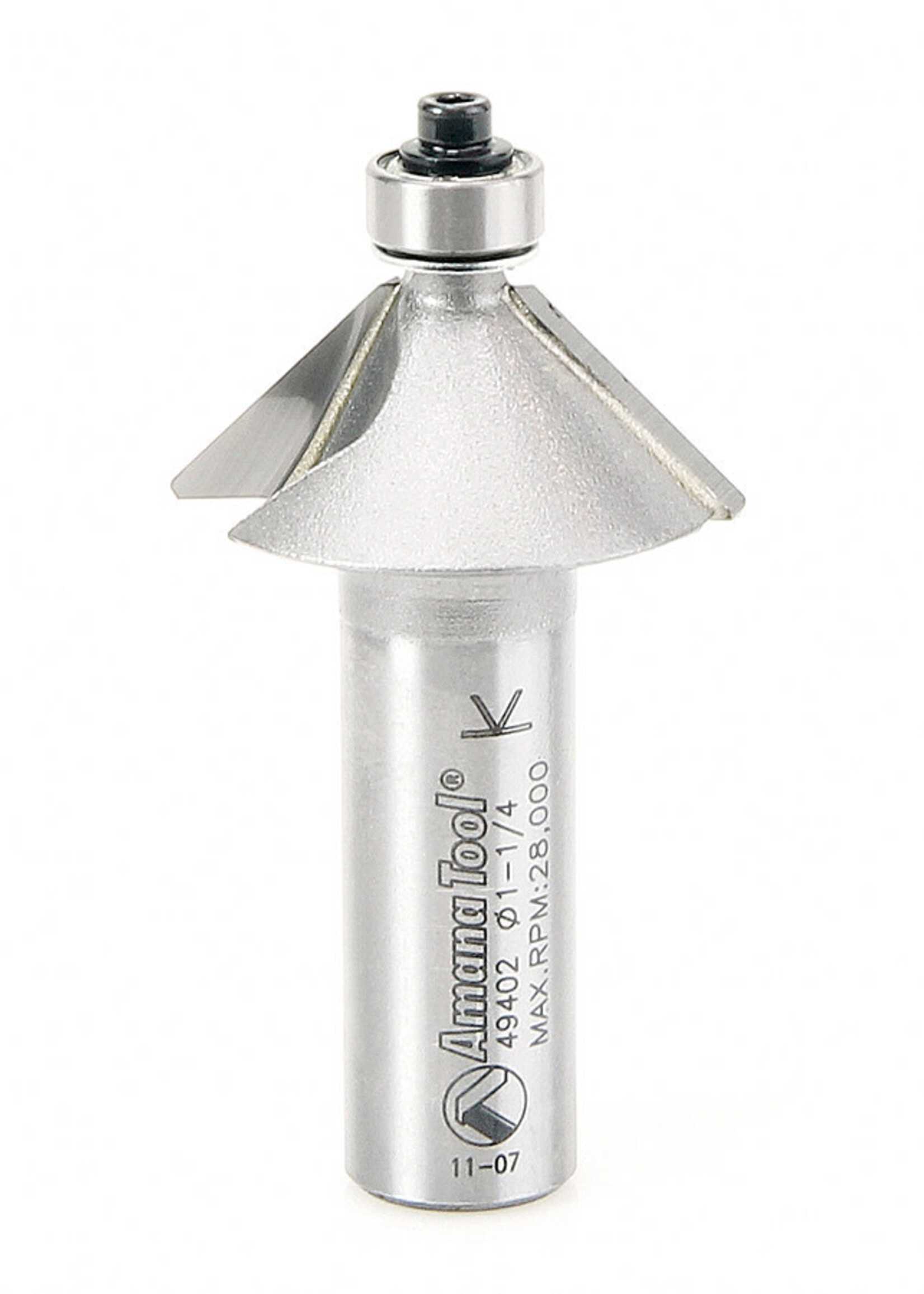 Amana Amana Carbide Tipped Chamfer 45 Deg x 1-1/4" Dia x 1/2" x 1/2" Shank