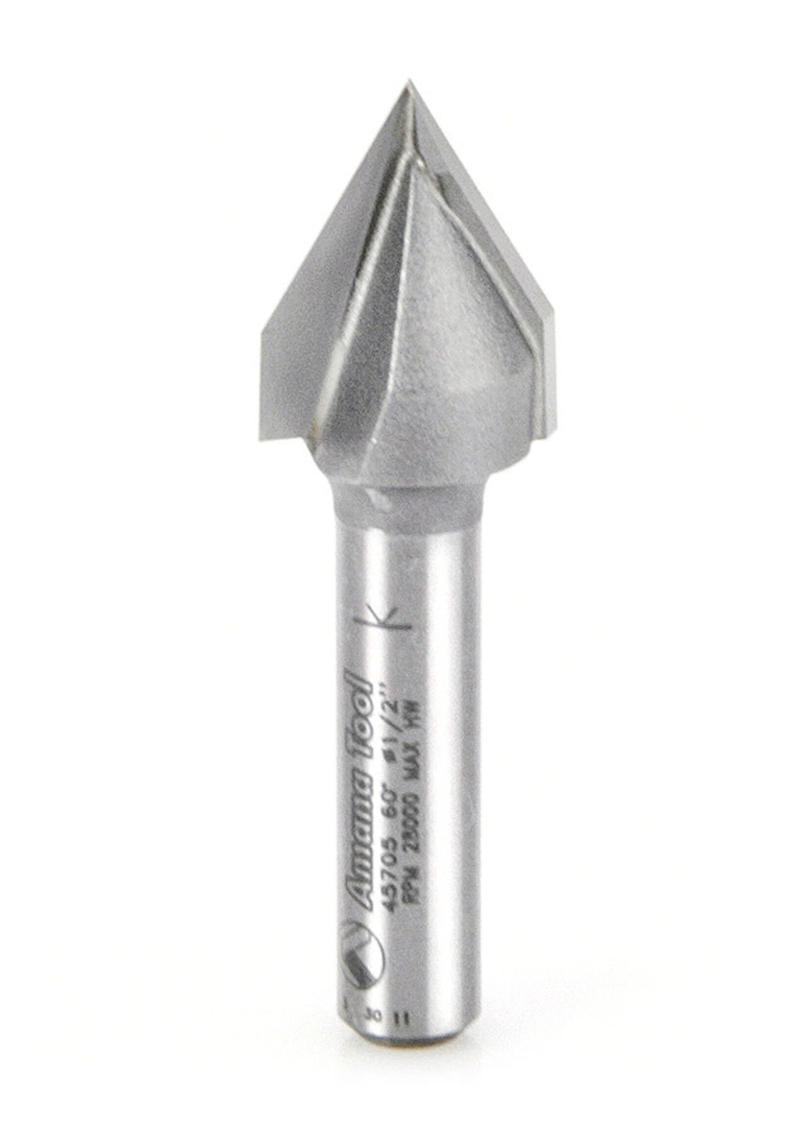 Amana Amana Carbide Tipped V-Groove 60 Deg x 1/2" Dia x 7/16" x 1/4" Shank