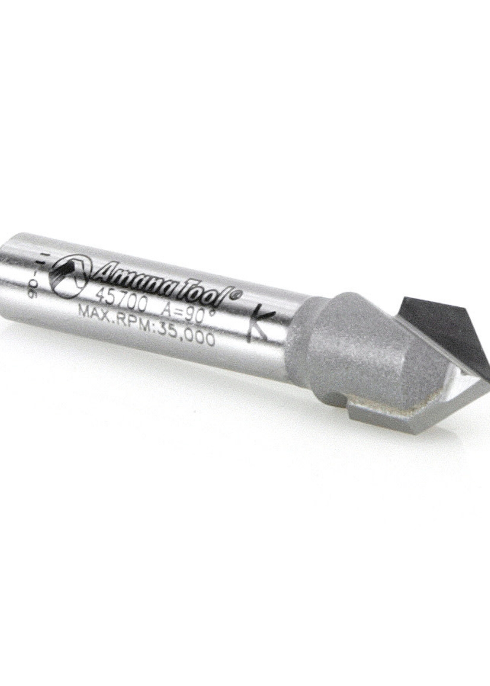Amana Amana Carbide Tipped V-Groove 90 Deg x 3/8" Dia x 3/16" x 1/4" Shank