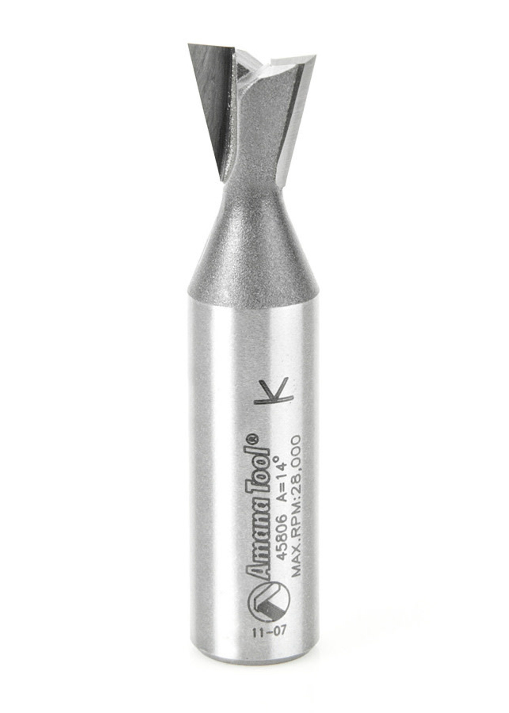 Amana Amana Carbide Tipped Dovetail 14 Deg x 1/2" Dia x 0.532" x 1/2" Shank for Omnijig & Incra