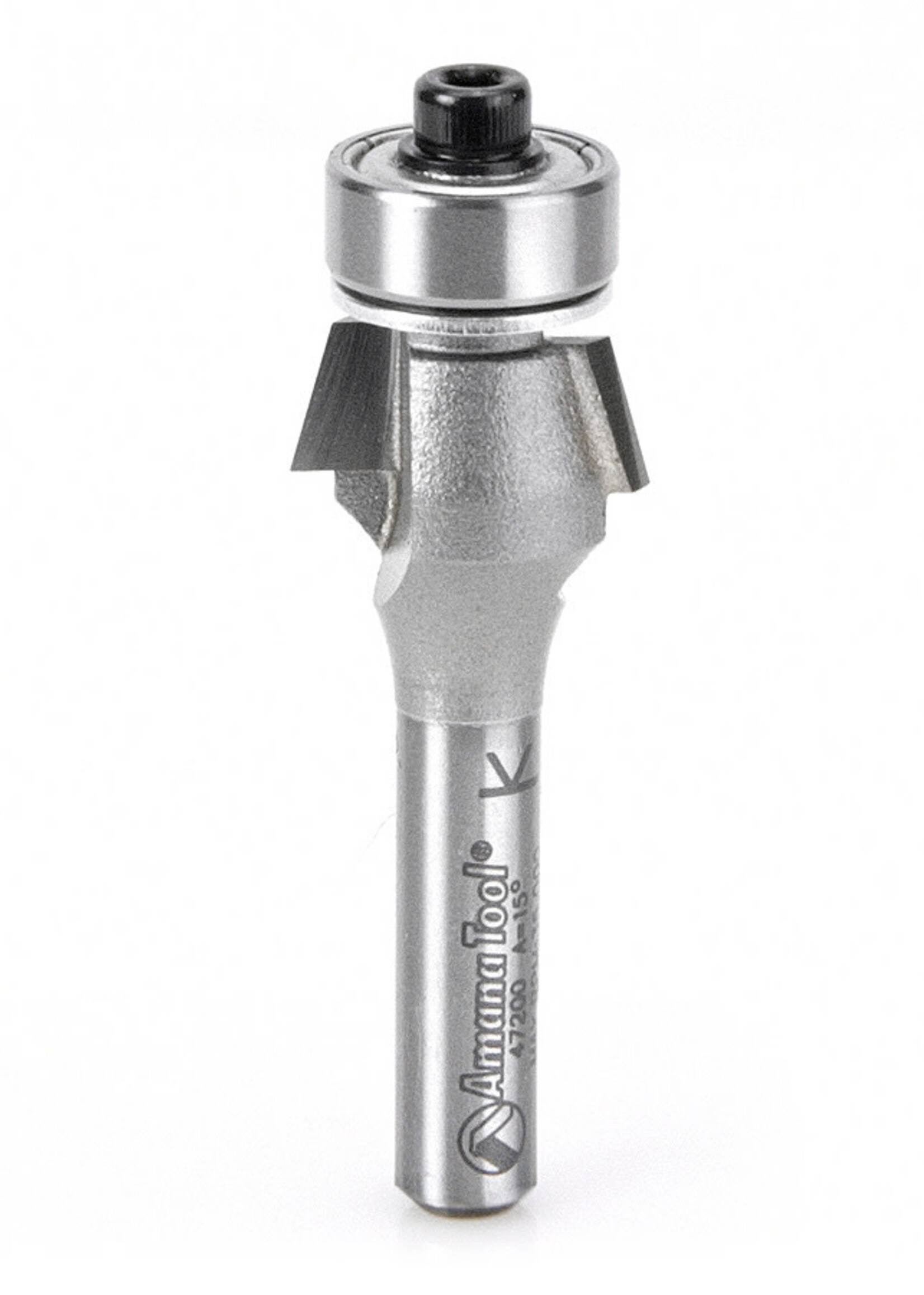 Amana Amana Carbide Tipped Bevel Laminate Trim 15 Deg x 5/8" Dia x 1/4" x 1/4" Shank with Ball Bearing