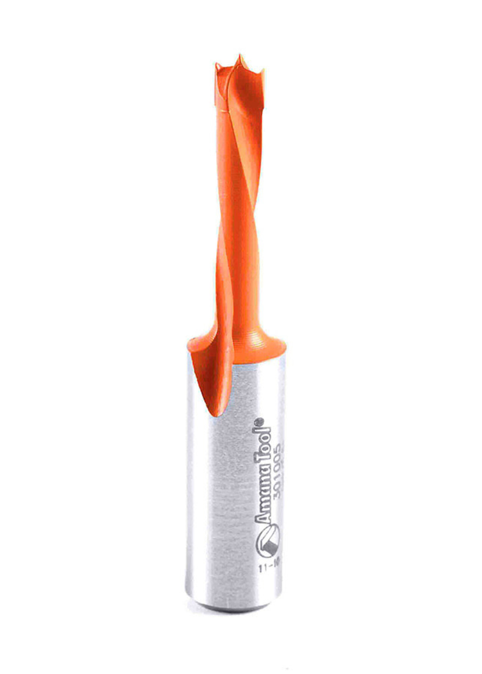 Amana Amana Carbide Tipped Brad Point Boring Bit L/H 5mm Dia x 57mm Long x 10mm Shank