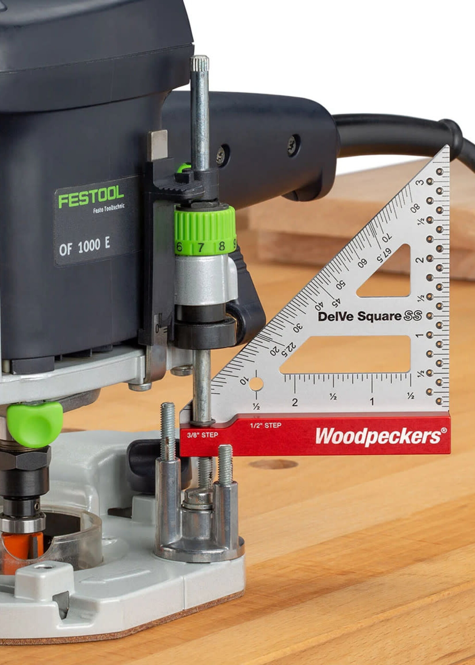 Woodpeckers Woodpeckers DelVe Square Stainless Steel Set 3.5" and 6" with Rack-Its