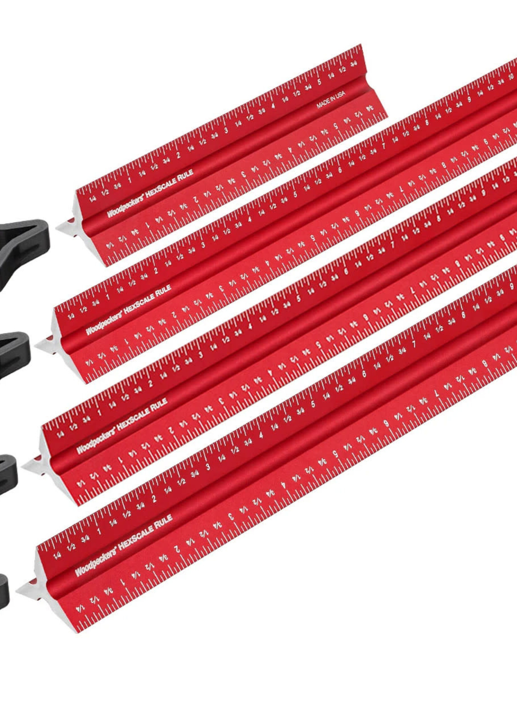 Woodpeckers Woodpeckers HexScale Rules Set of 4 with Rack-It