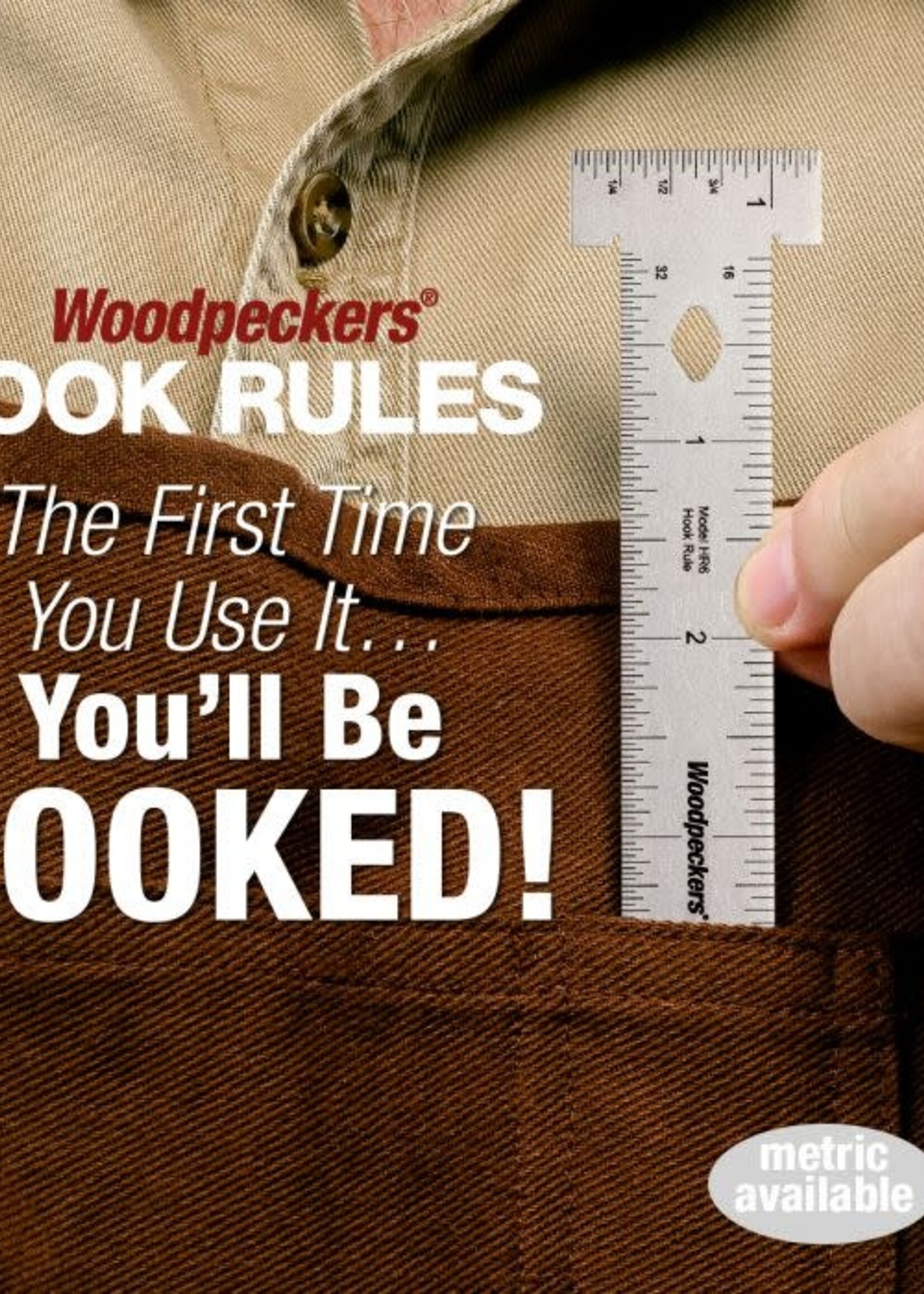 Woodpeckers Woodpeckers Hook Rules 24" with Rack-It