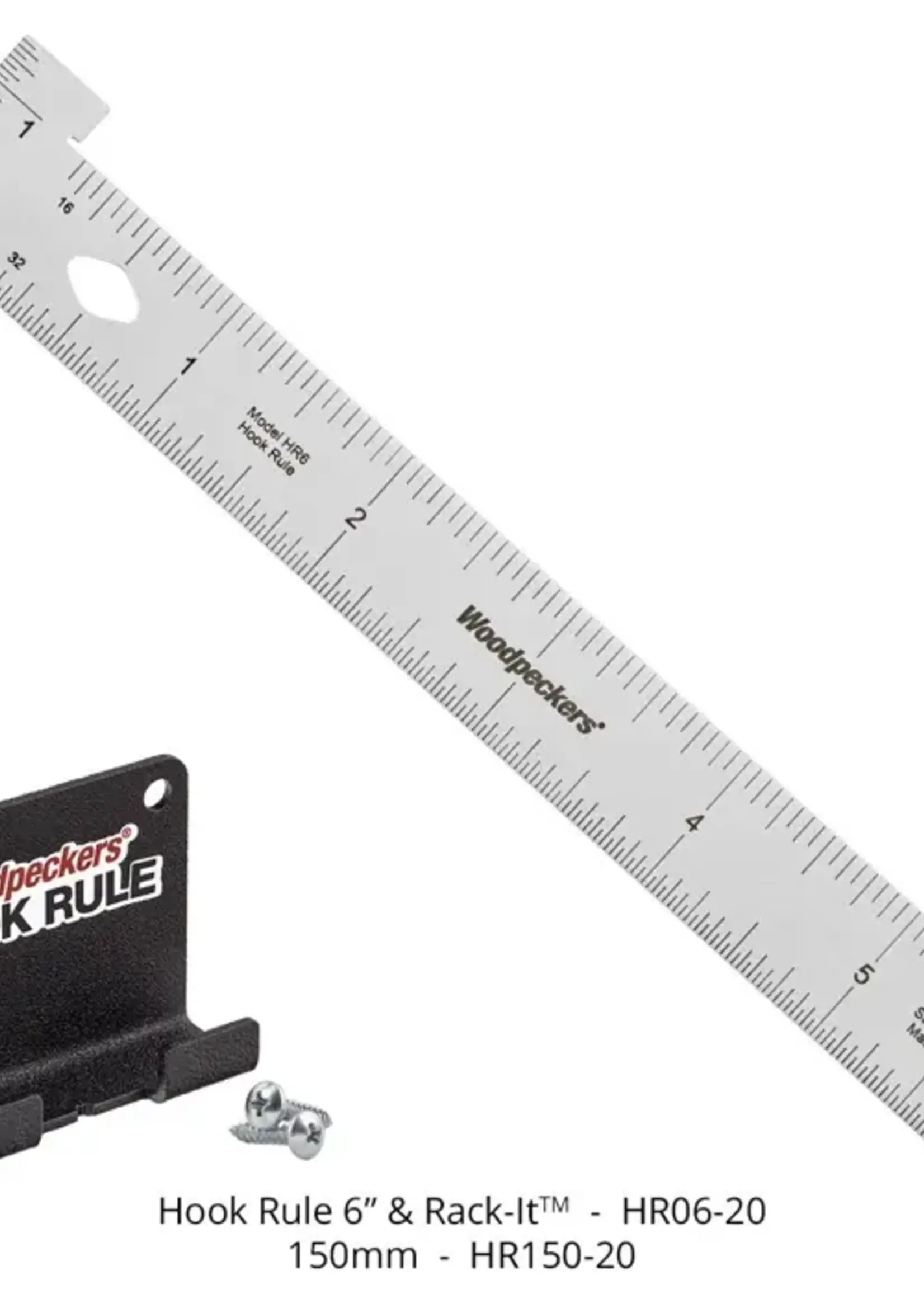 Woodpeckers Woodpeckers Hook Rules 6" with Rack-It