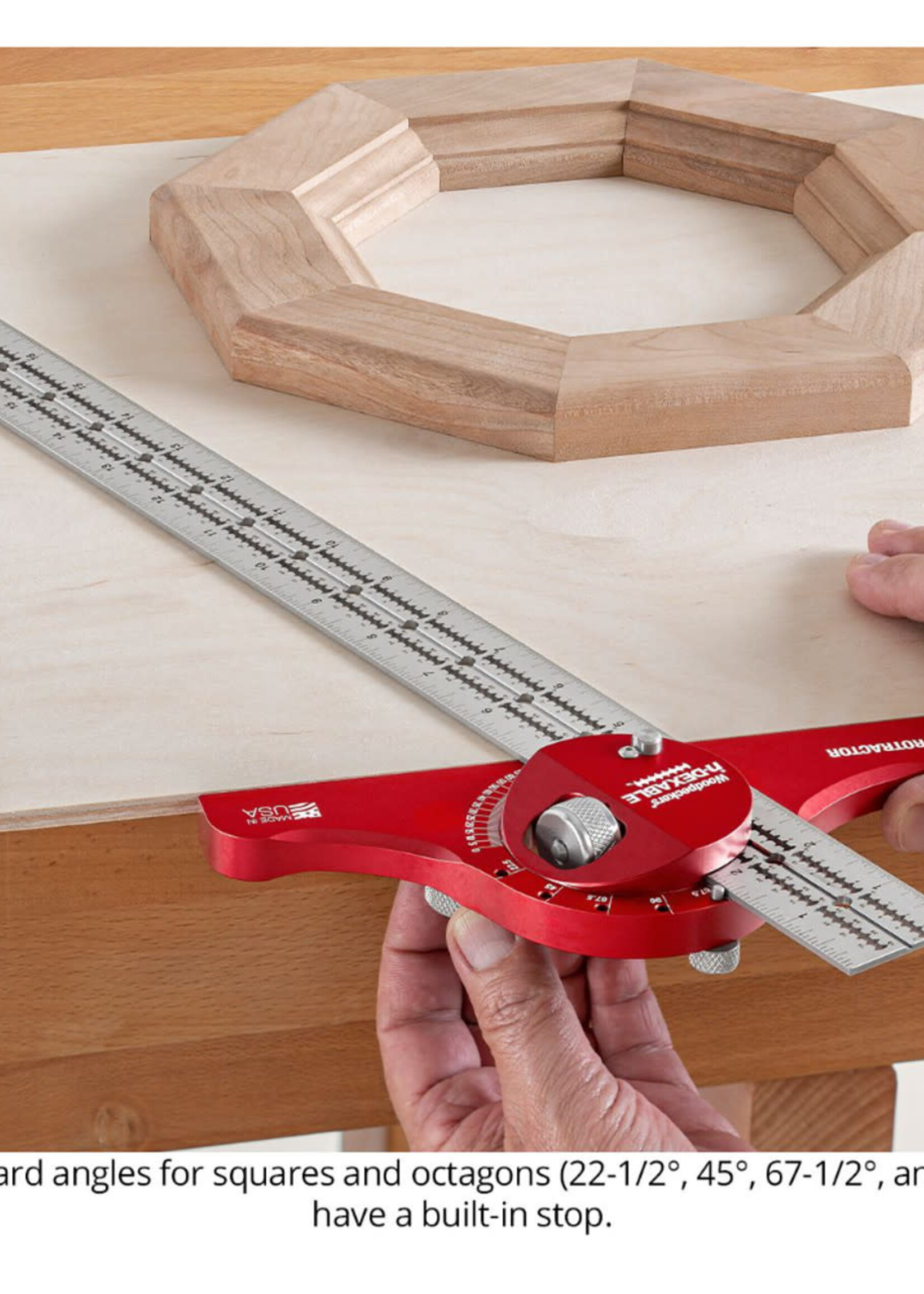 Woodpeckers Woodpeckers in-DEXABLE Protractor 18" with Rack-It