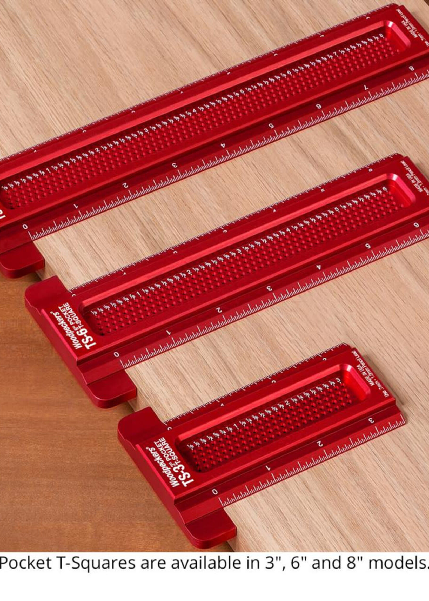 Woodpeckers Woodpeckers Pocket T-Square Inch Set with Rack-It