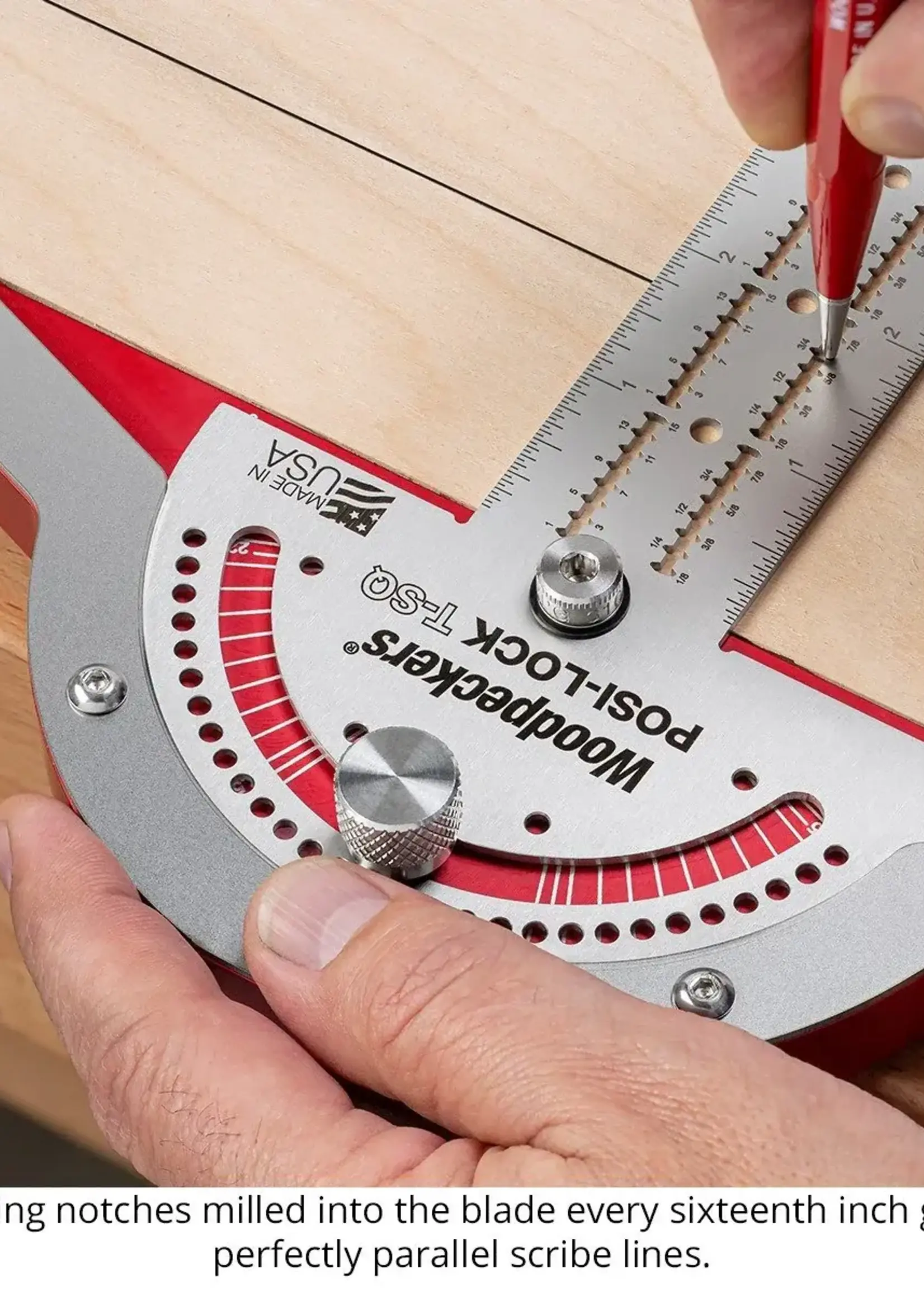 Woodpeckers Woodpeckers Posi-Lock T-Square 24" with Rack-It - OneTIME Tool