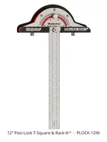 Woodpeckers Woodpeckers Posi-Lock T-Square 12" with Rack-It - OneTIME Tool