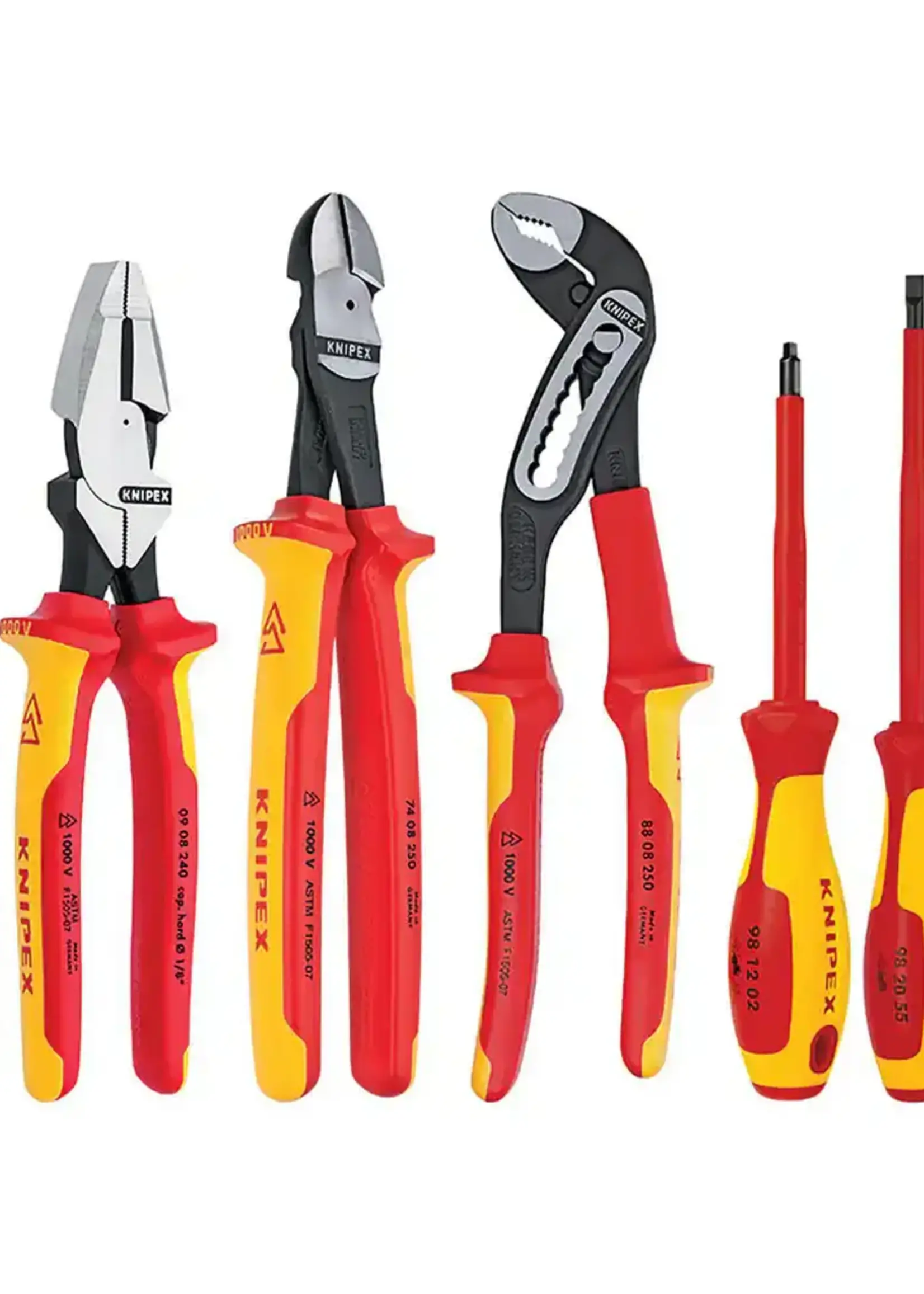 Knipex Knipex 7 Pc Pliers/Screwdriver Tool Set in Tool Roll