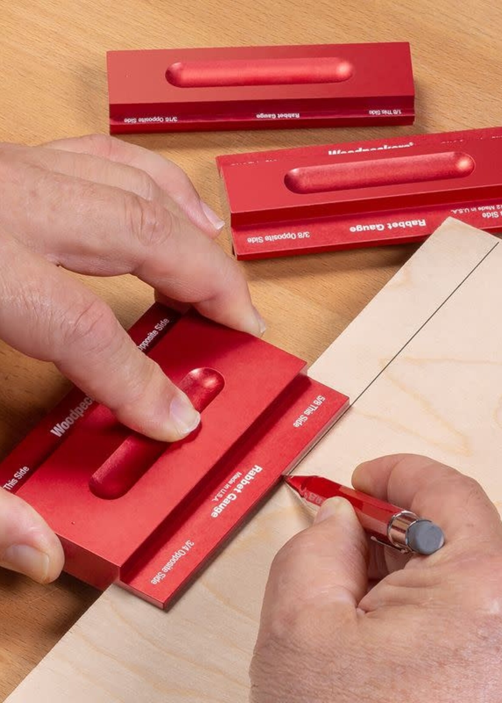 Woodpeckers Woodpeckers Rabbet Gauge 3 Piece Set - OneTIME Tool