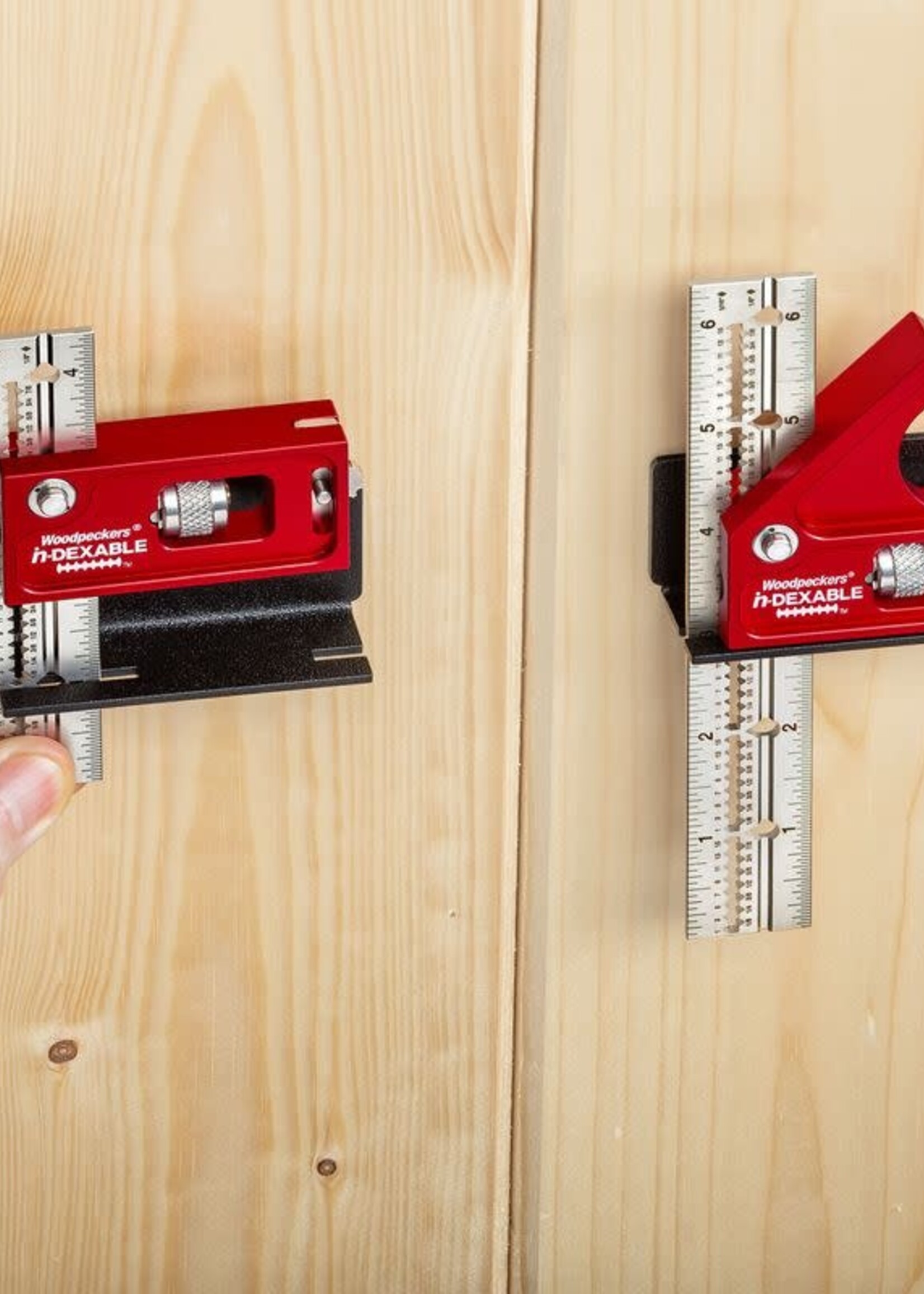 Woodpeckers Woodpeckers Mini in-DEXABLE Double Square 4" with Rack-It