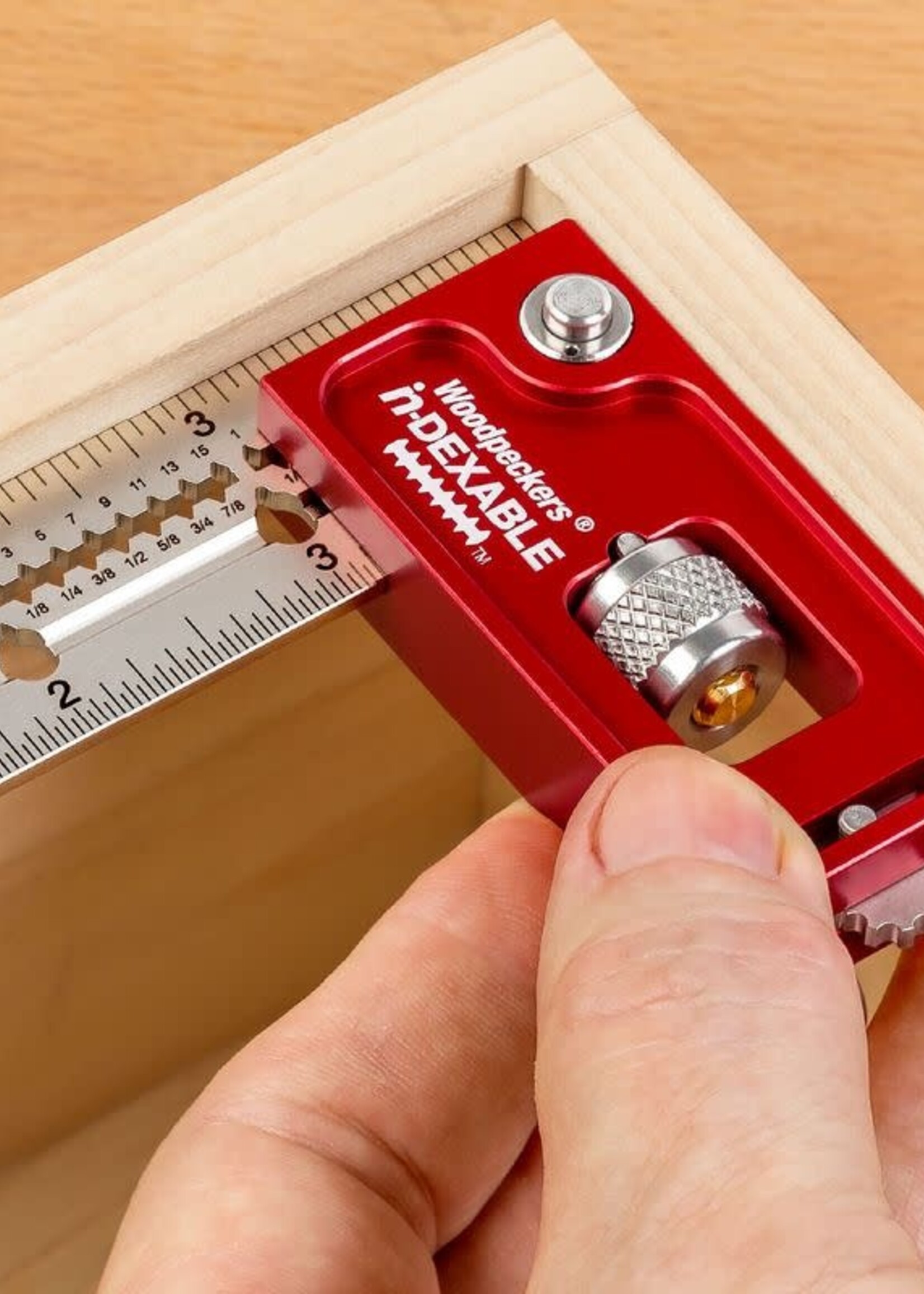 Woodpeckers Woodpeckers Mini in-DEXABLE Double Square 4" with Rack-It