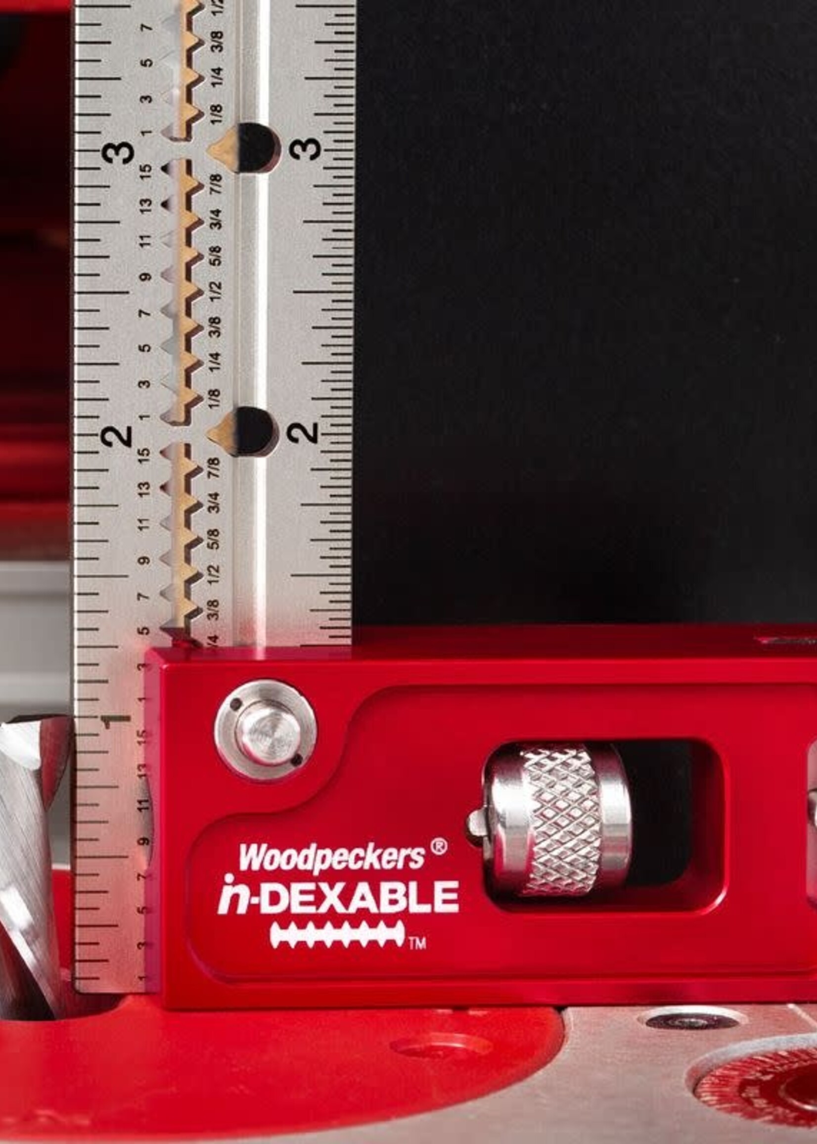 Woodpeckers Woodpeckers Mini in-DEXABLE Double Square 4" with Rack-It