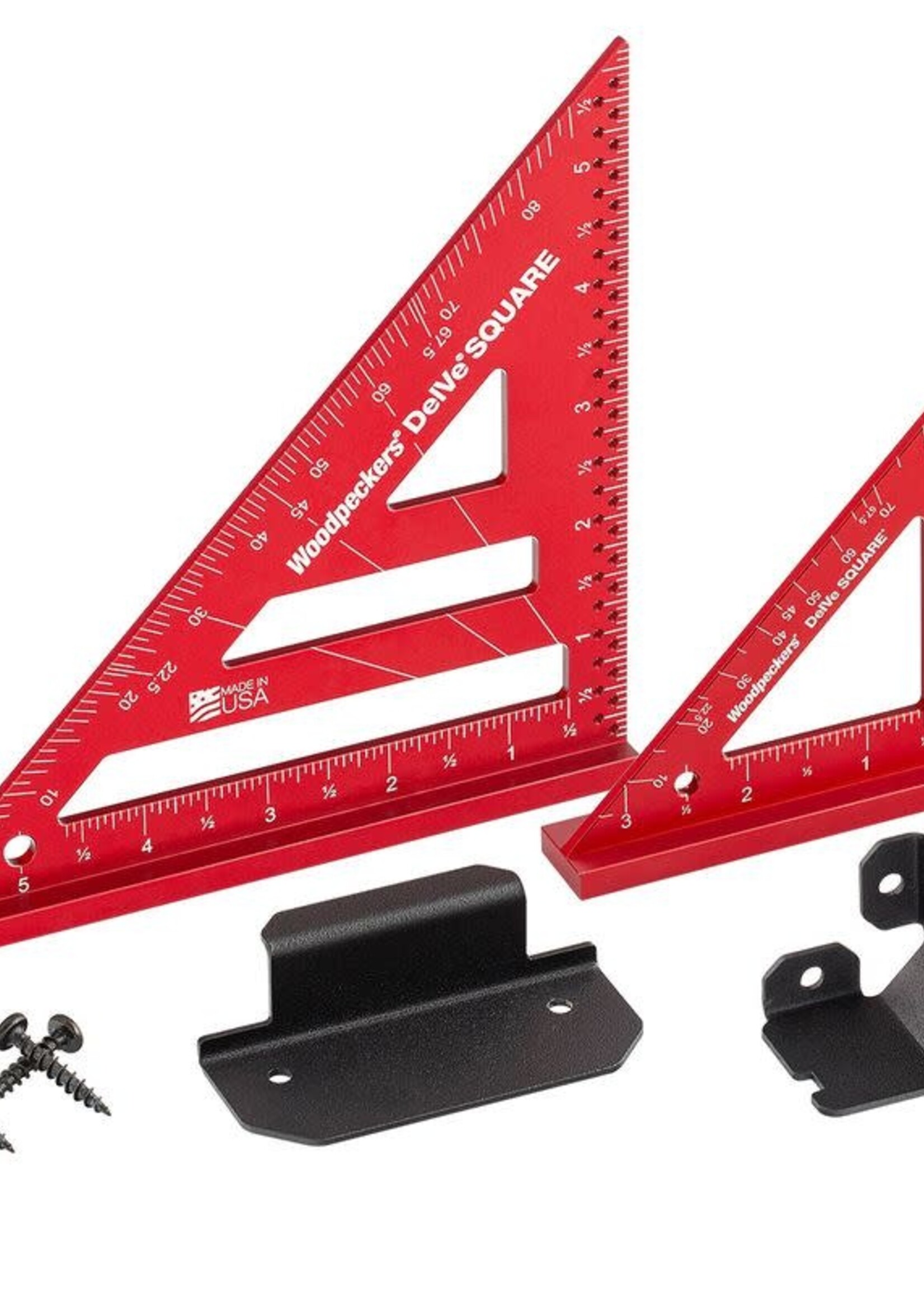 Woodpeckers Woodpeckers DelVe Square Aluminum Set 3.5" and 6" with Rack-Its