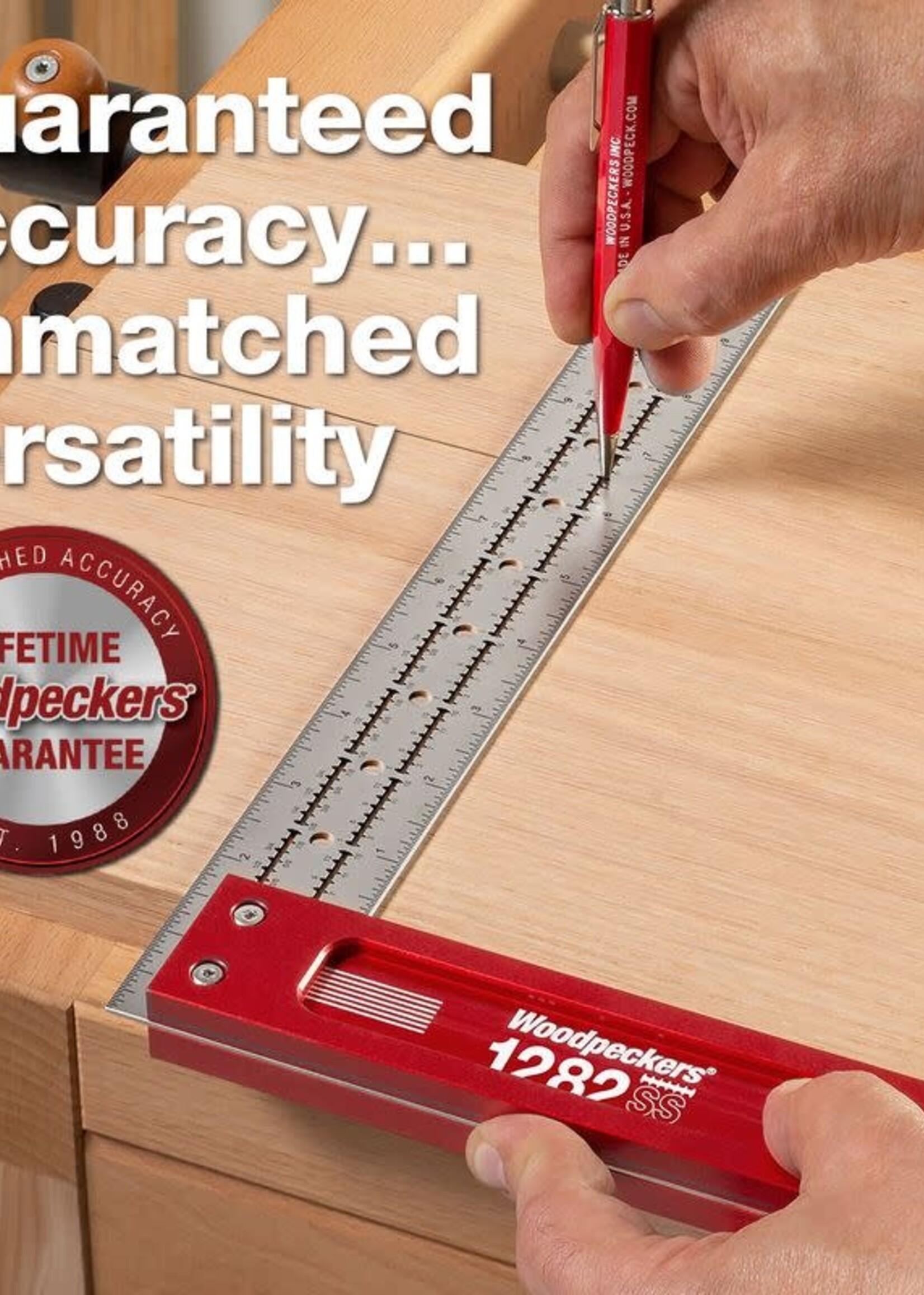 Woodpeckers Woodpeckers Stainless Steel Square 6" with Case