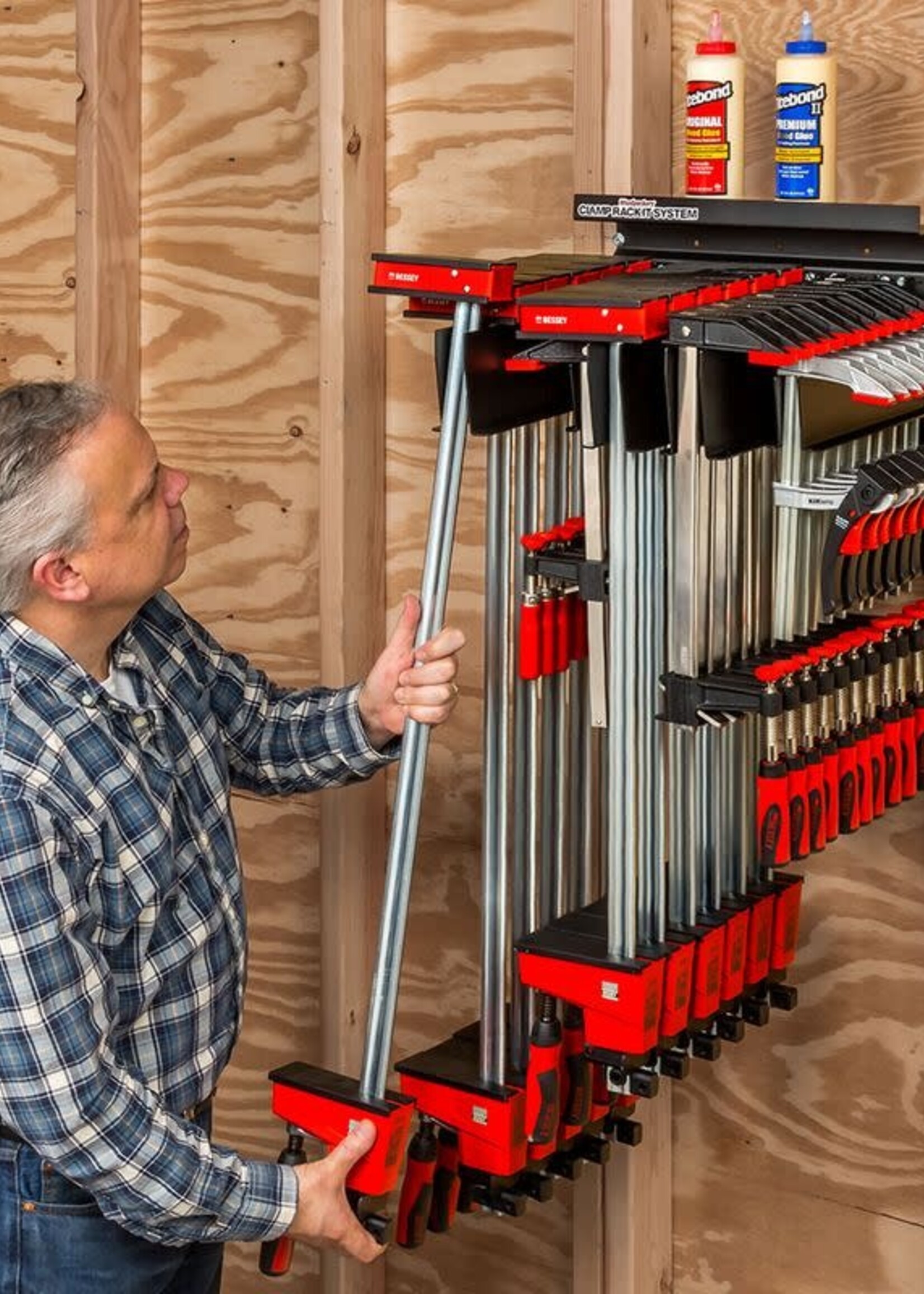 Woodpeckers Woodpeckers Clamp Rack-It System - 24" Base with 3 Large Arms, 2 Small Arms