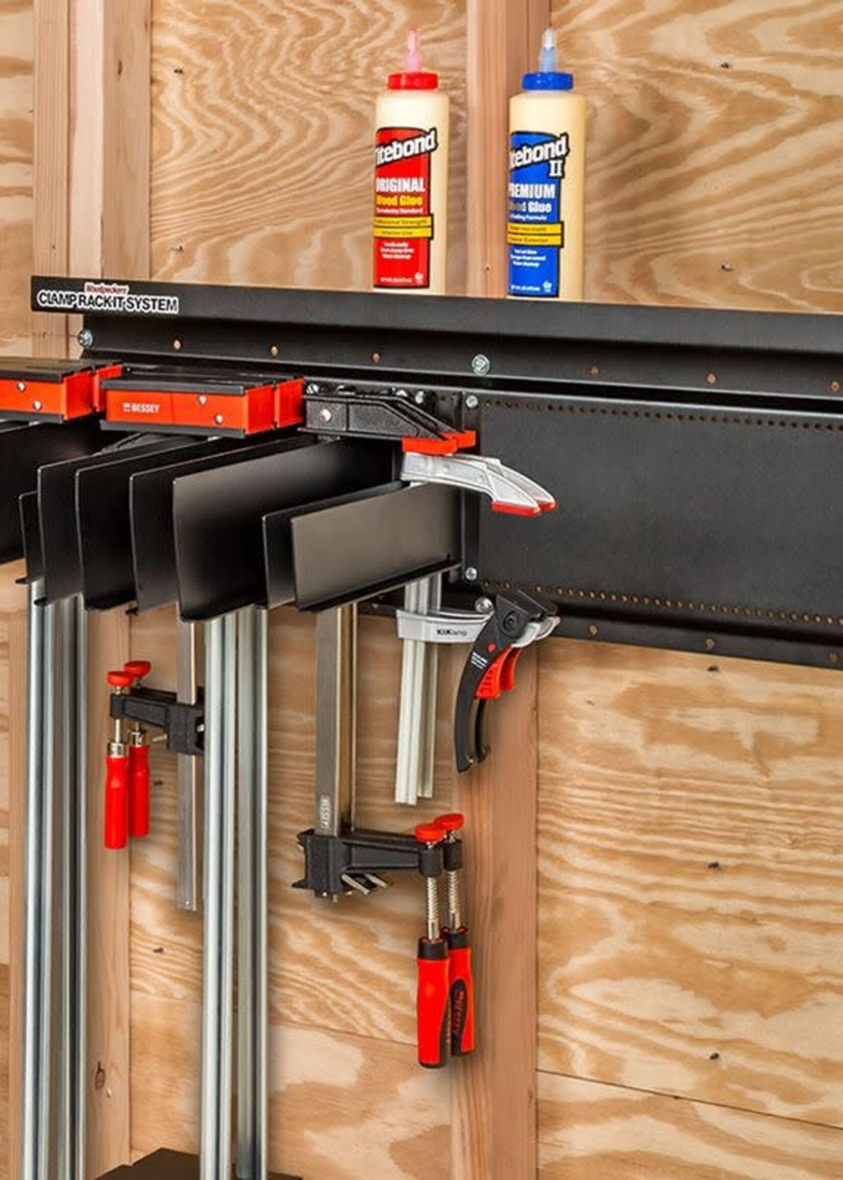Woodpeckers Woodpeckers Clamp Rack-It System - 32" Base with 3 Large Arms, 2 Small Arms
