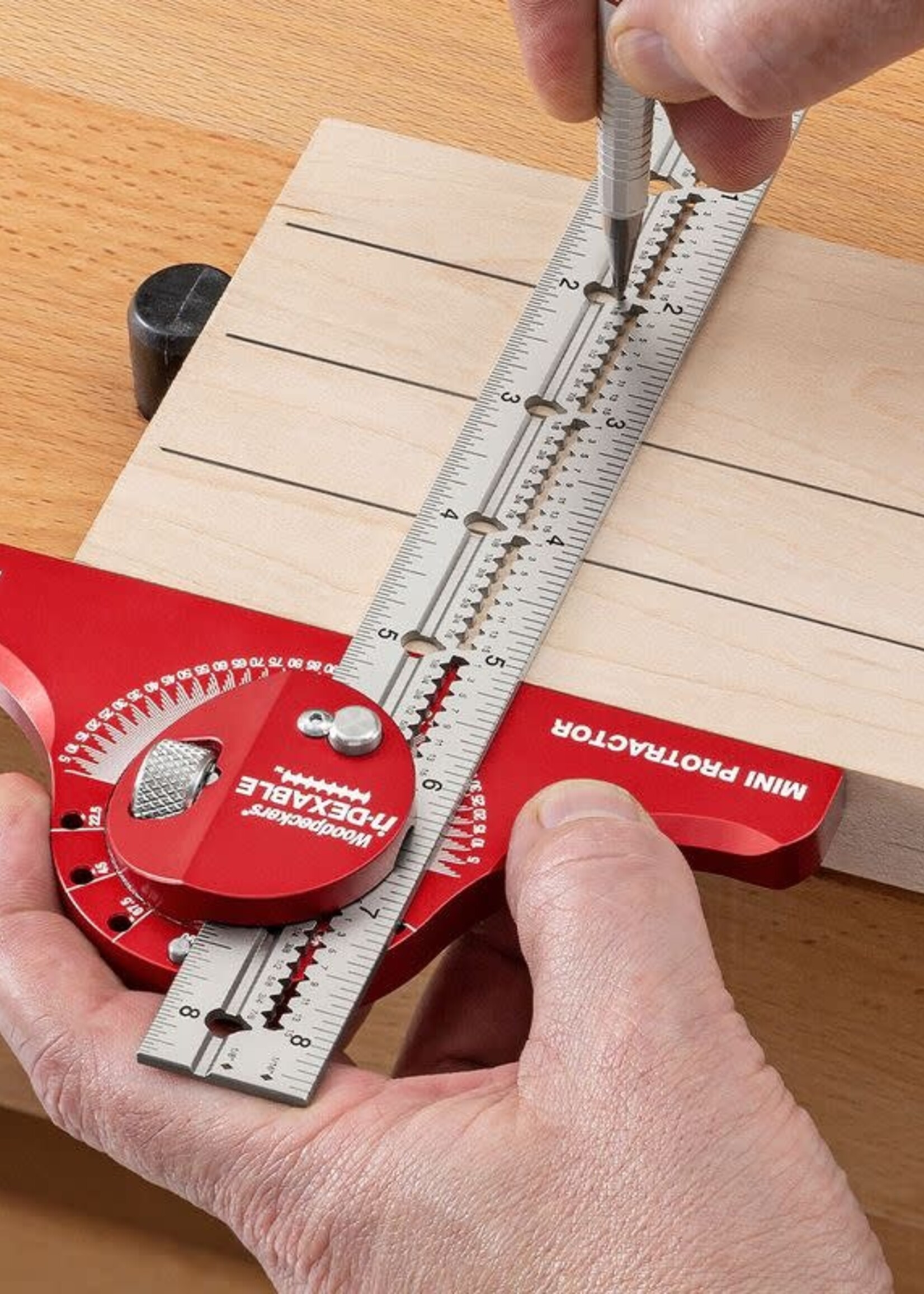 Woodpeckers Woodpeckers Mini in-DEXABLE Protractor 8" and Rack-It
