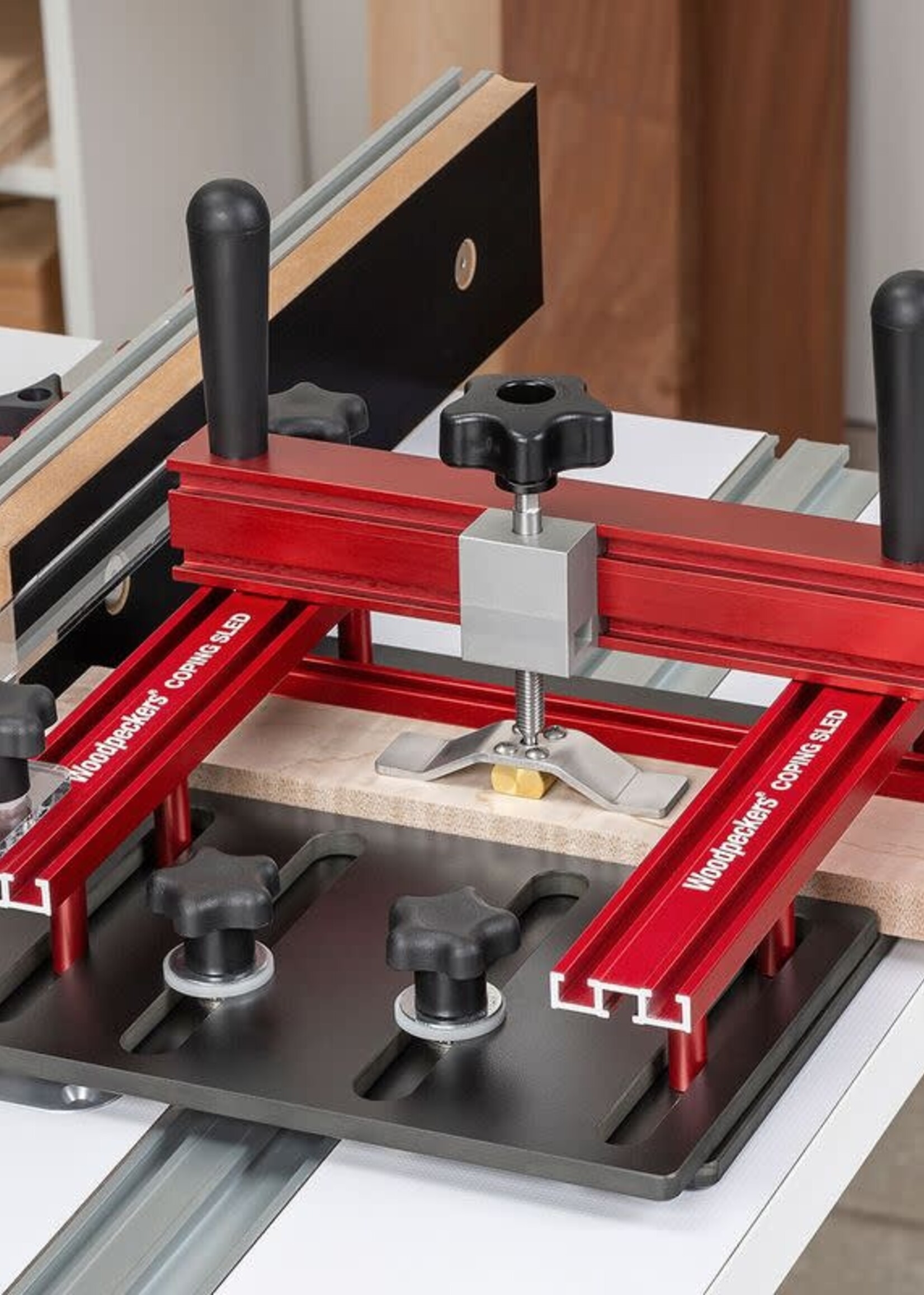 Woodpeckers Woodpeckers Coping Sled - Iron Grip Clamp Upgrade