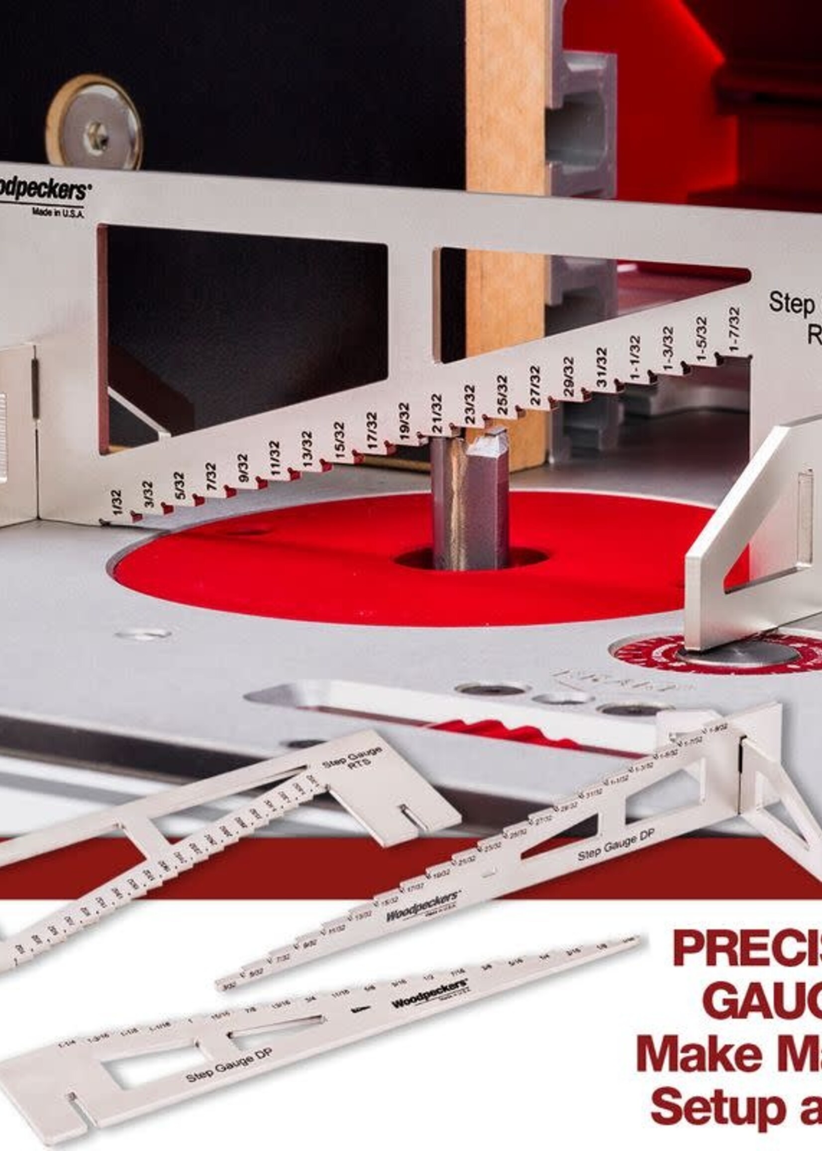 Woodpeckers Woodpeckers Stainless Steel Step Gauge Set - OneTIME Tool