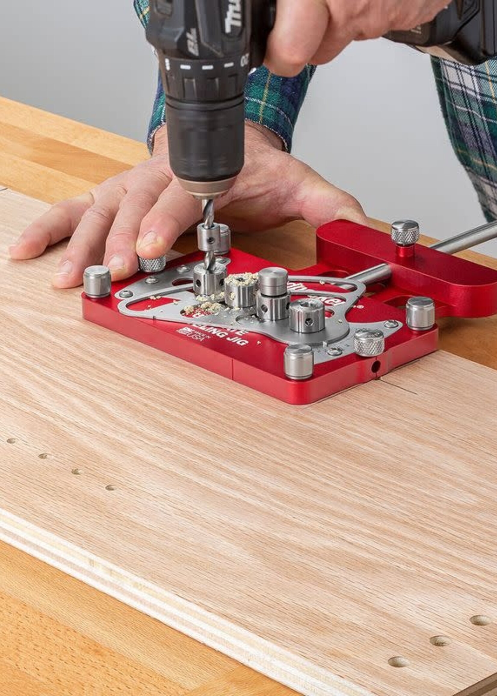 Woodpeckers Woodpeckers Ultimate Doweling Jig 2.0 with 3/8" and 1/4" Drill Guides and Pins in Woodpeckers Case - OneTIME Tool