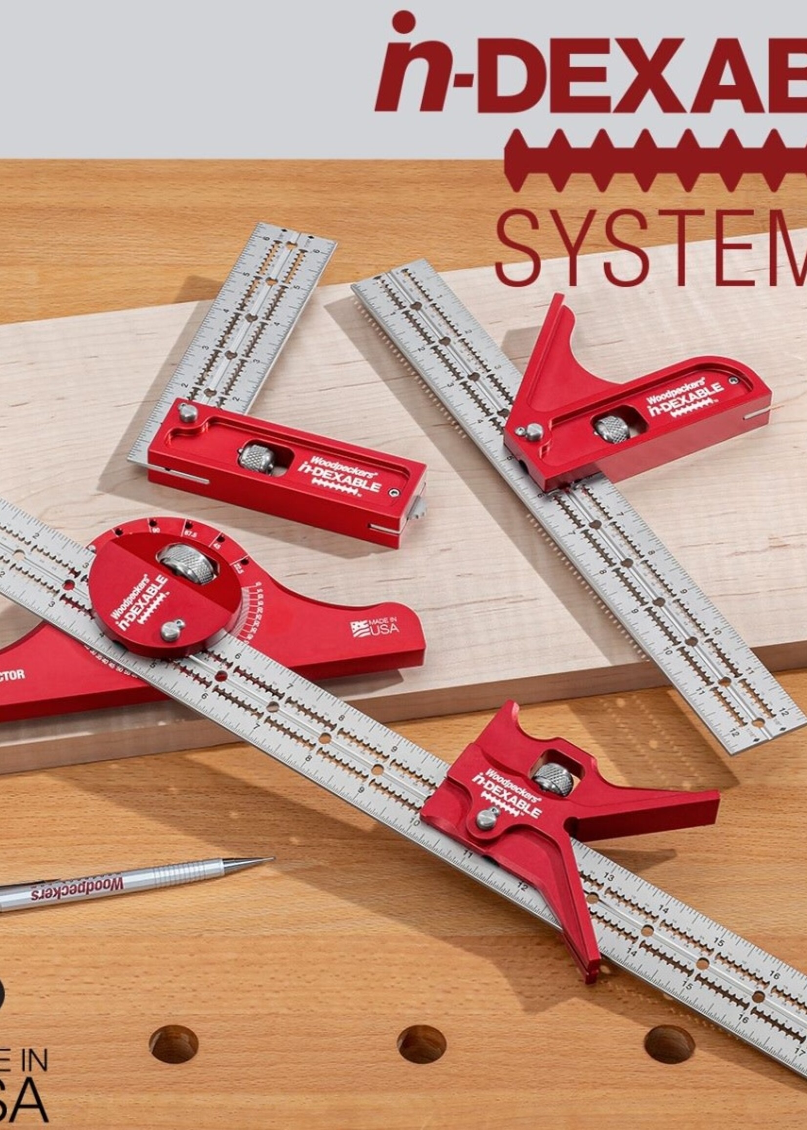 Woodpeckers Woodpeckers in-DEXABLE Square Deluxe Set of 4 with Rack-It's