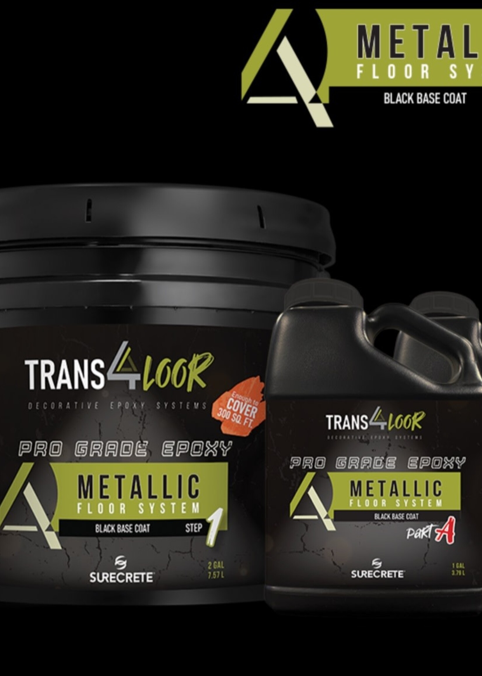 Surecrete Surecrete Trans4loor Black Epoxy Base Coat Kit - 10 Gal