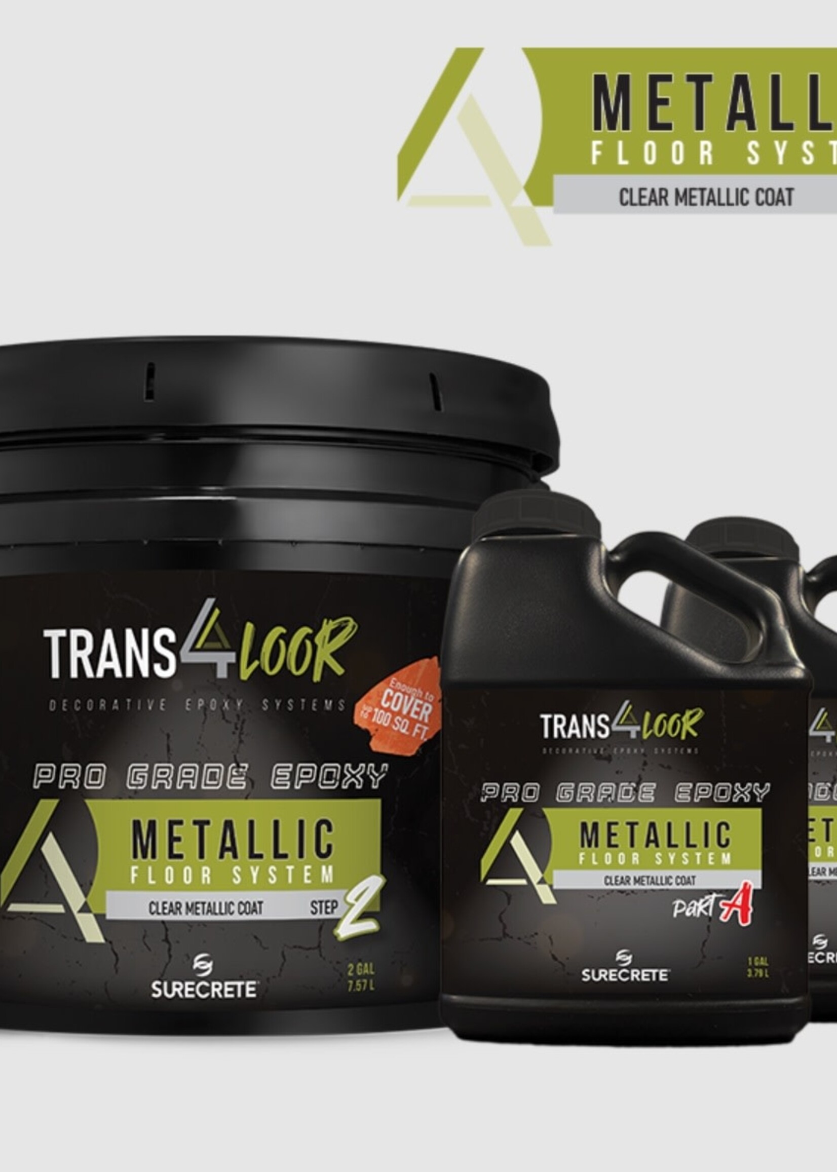 Surecrete Surecrete Trans4loor Clear Epoxy Base Coat Kit - 2 Gal