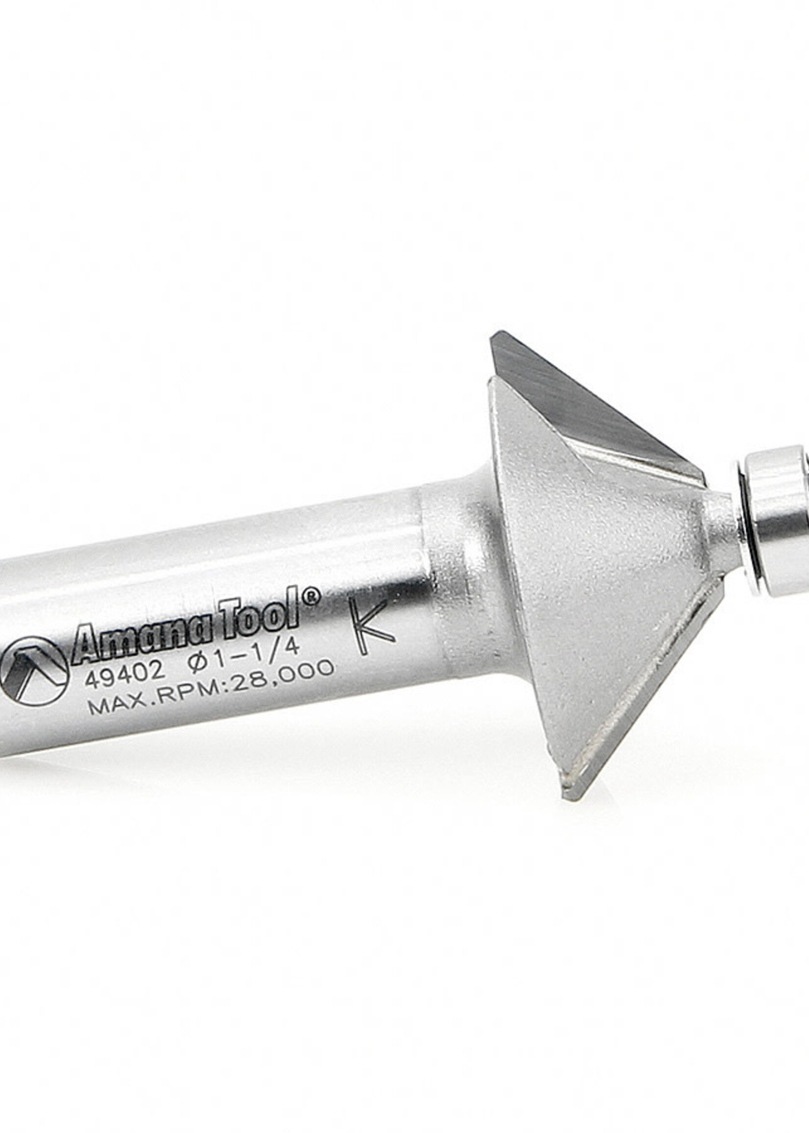 Amana Amana Carbide Tipped Chamfer 45 Deg x 1-1/4" Dia x 1/2" x 1/2" Shank