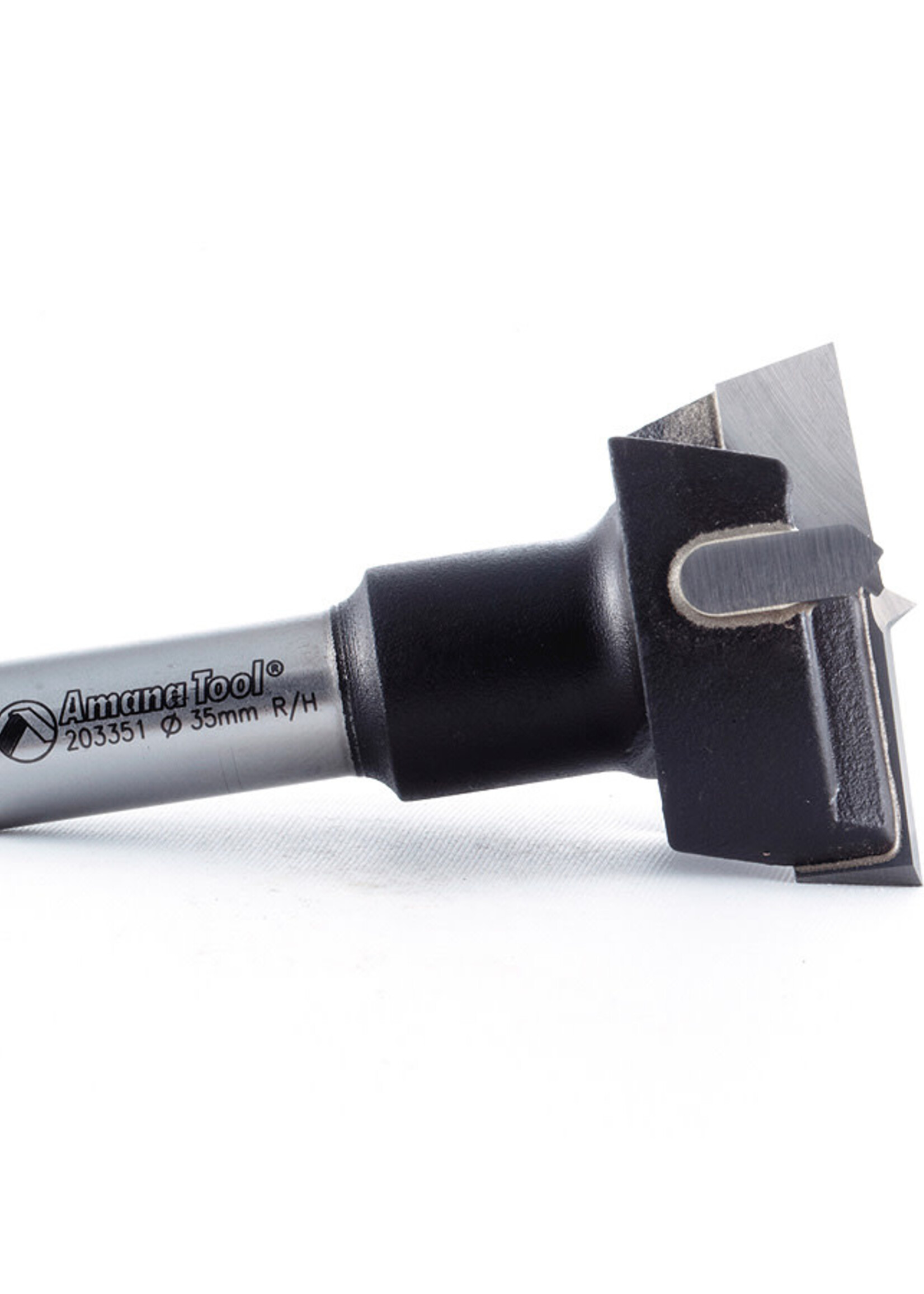 Amana Amana Carbide Tipped Hinge Boring Bit R/H 35mm Dia x 57mm Long x 10mm Shank