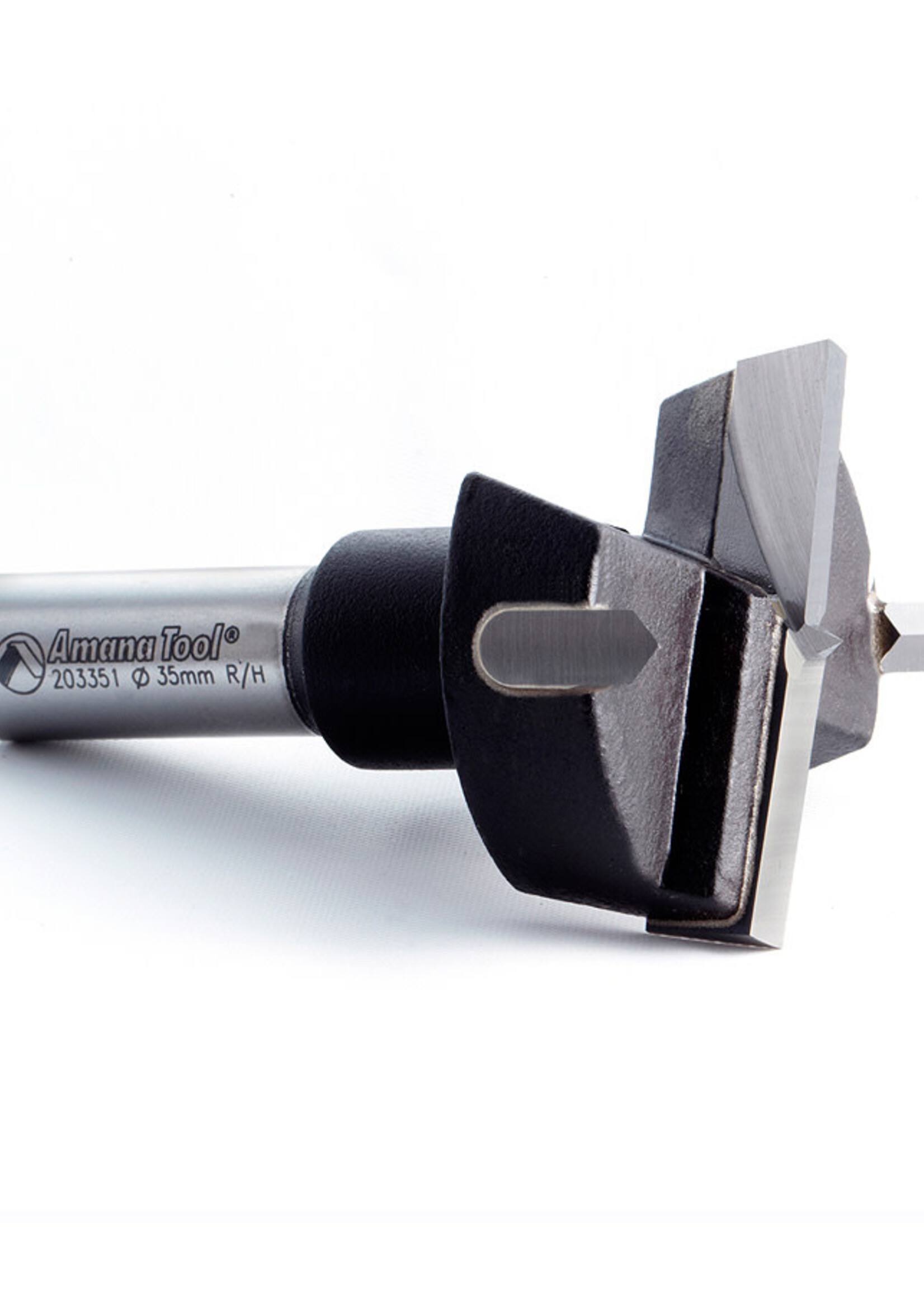 Amana Amana Carbide Tipped Hinge Boring Bit R/H 35mm Dia x 57mm Long x 10mm Shank