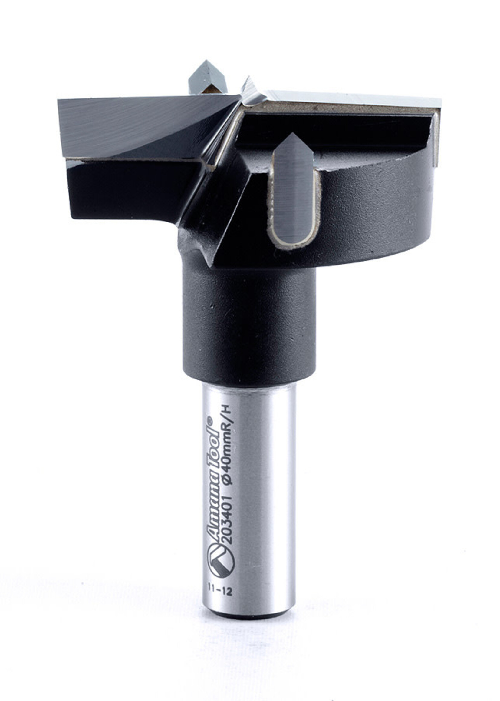 Amana Amana Carbide Tipped Hinge Boring Bit R/H 40mm Dia x 57mm Long x 10mm Shank