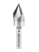 Amana Amana Solid Carbide Cutting Head Brazed to Steel Shank V-Groove Signmaking & Lettering 60 Deg x 9/16" Dia x 7/16" x 1/4" Shank