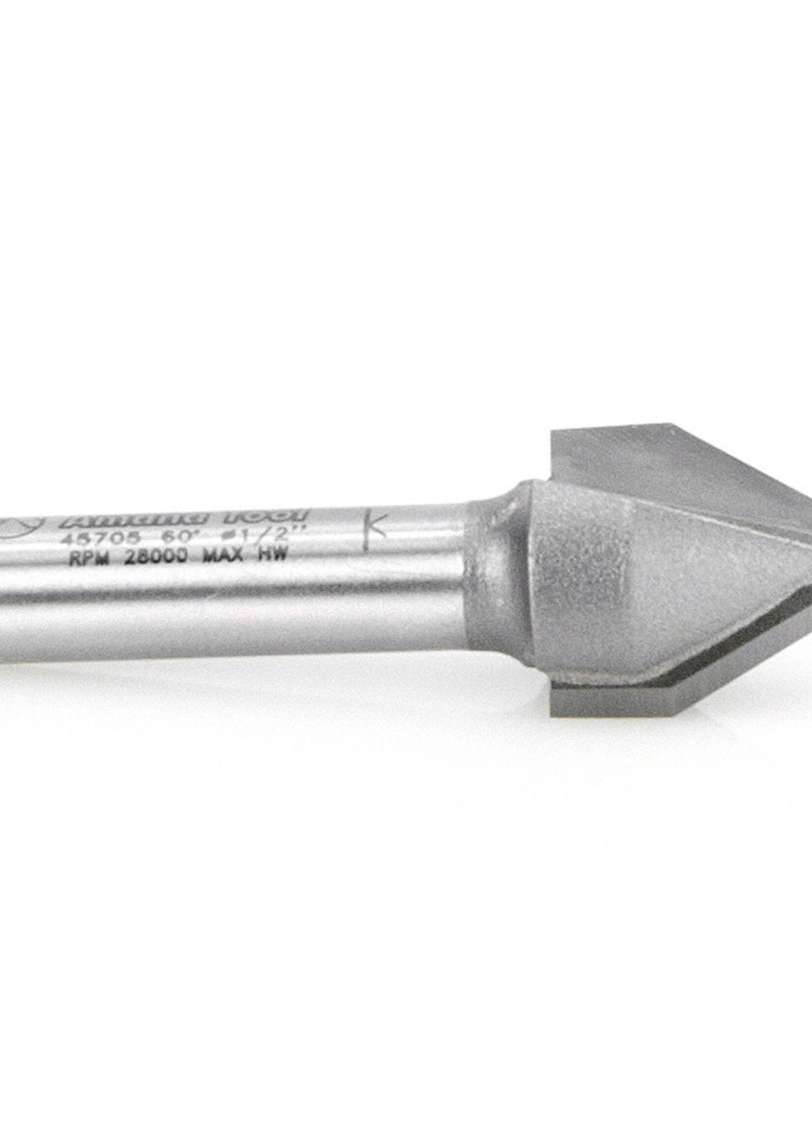 Amana Amana Carbide Tipped V-Groove 60 Deg x 1/2" Dia x 7/16" x 1/4" Shank